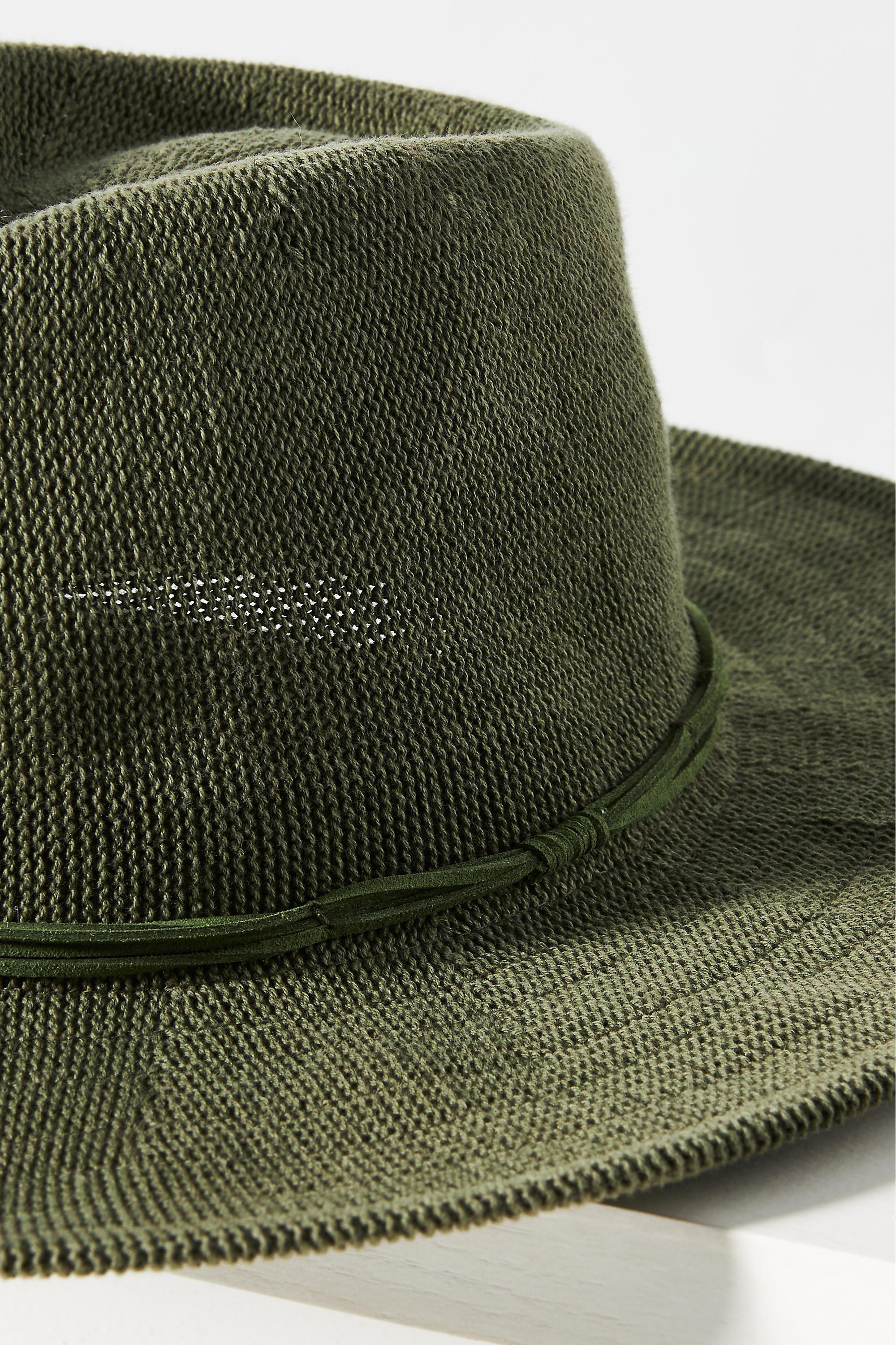 Wyeth Leather-Trimmed Rancher Hat, Green, A501_0230, large image number 3