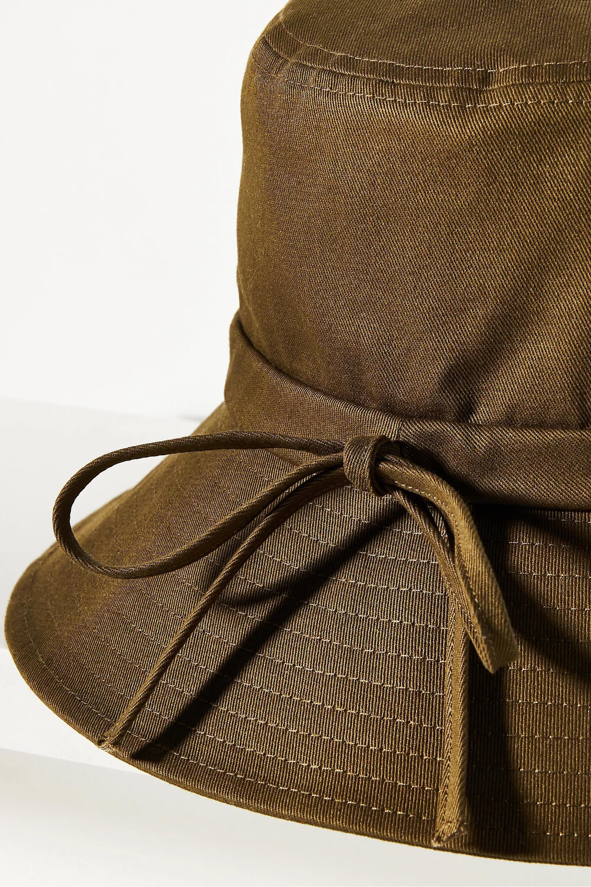 Bow-Detail Bucket Hat, Brown, A501_0041, large image number 1