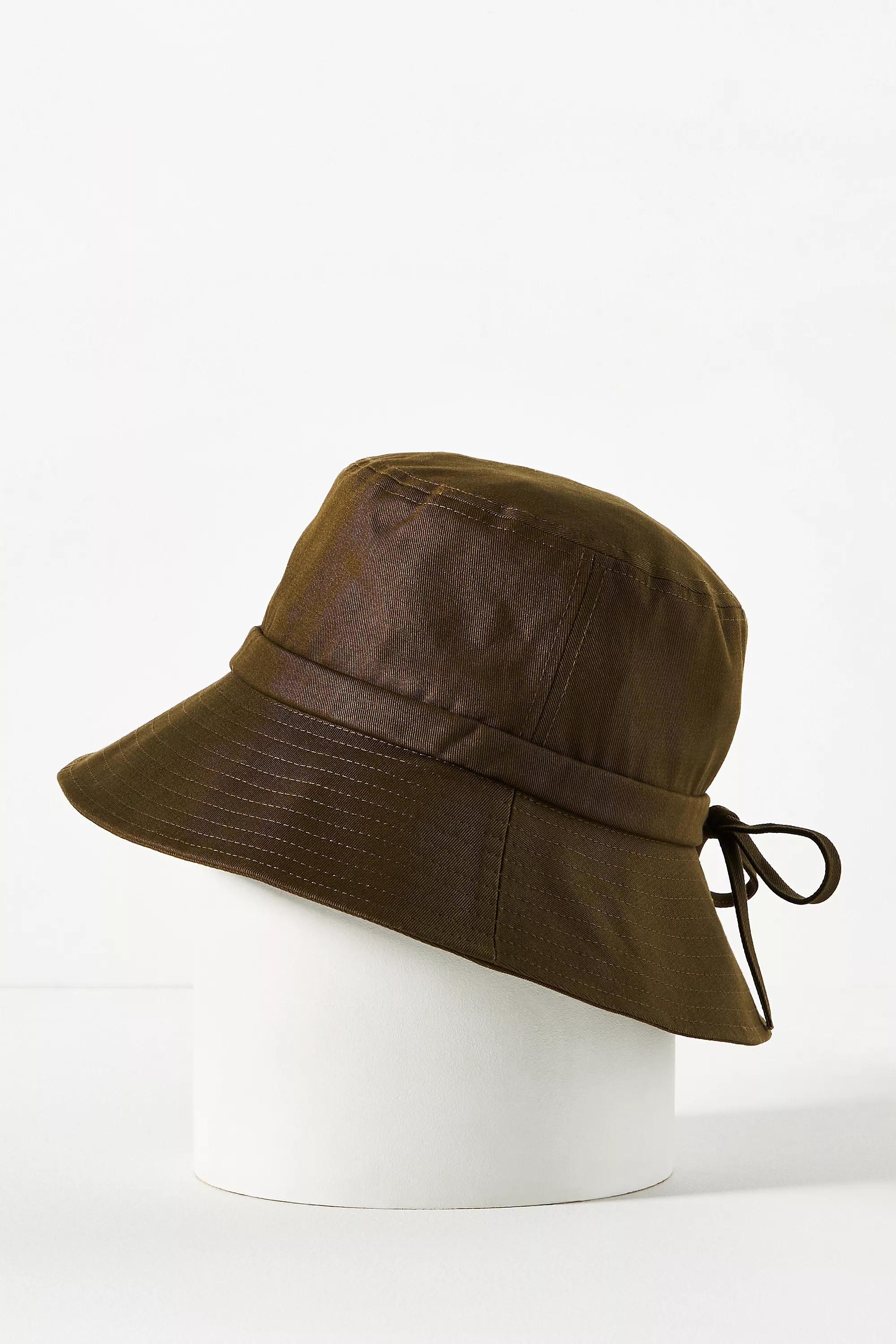 Anthropologie - Bow-Detail Cotton Bucket Hat, Green