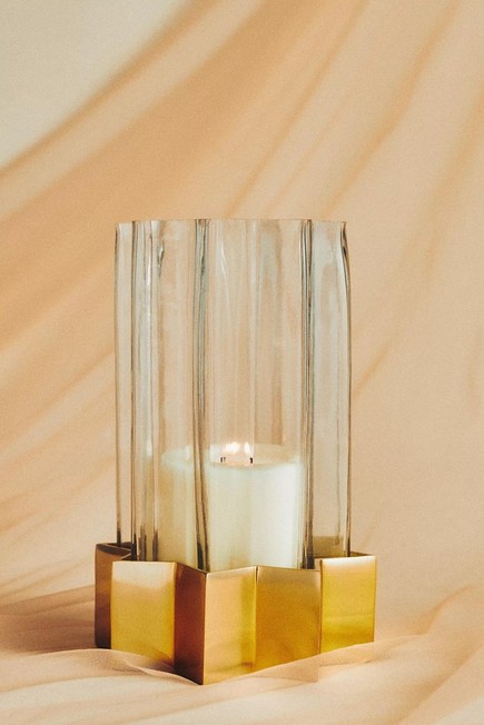 Anthropologie - Catherine Martin For Anthropologie Starry Night Pillar Candle Holder, Gold