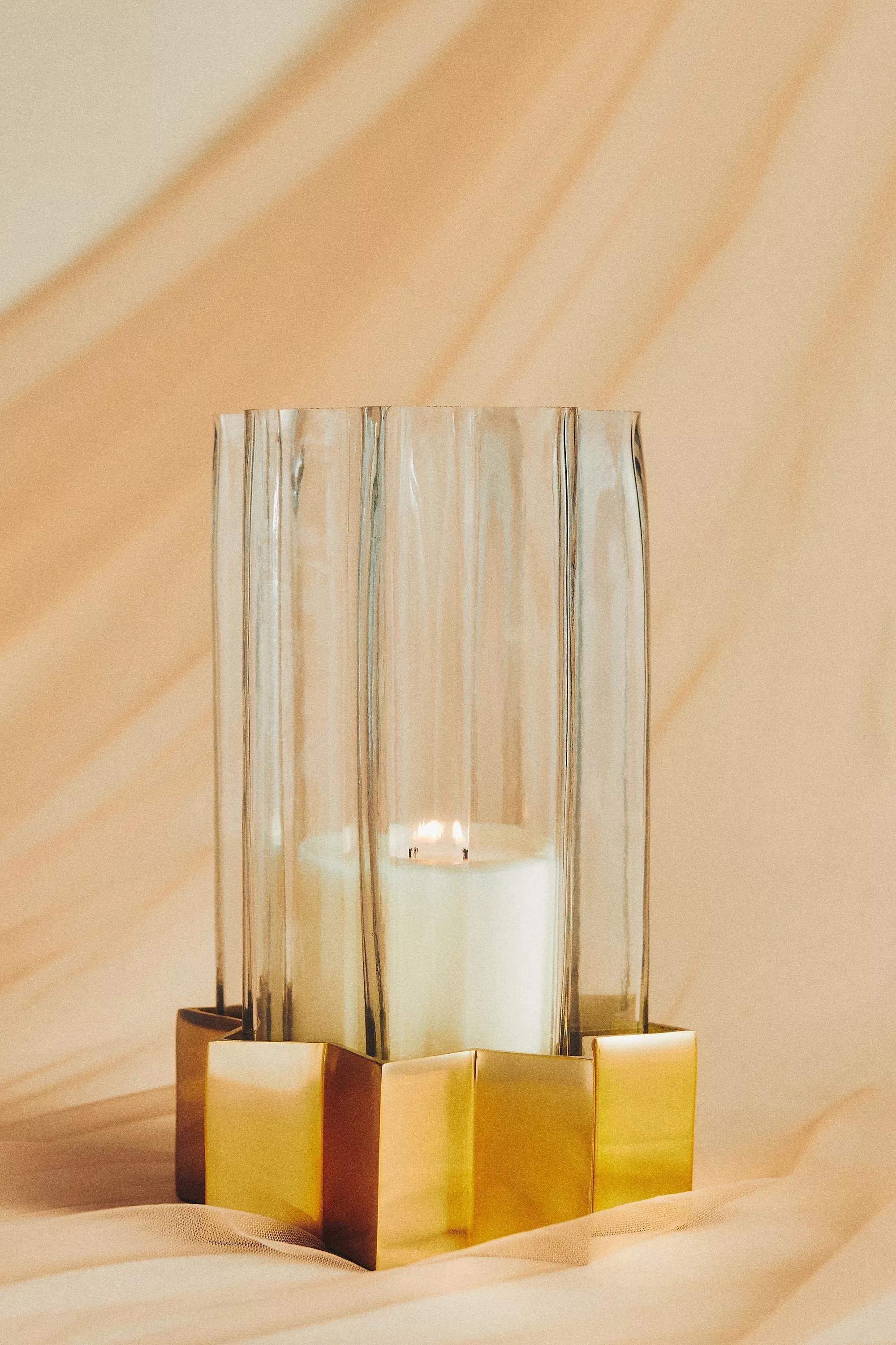 Catherine Martin For Anthropologie Starry Night Pillar Candle Holder, Gold, A501_0070, large image number 0