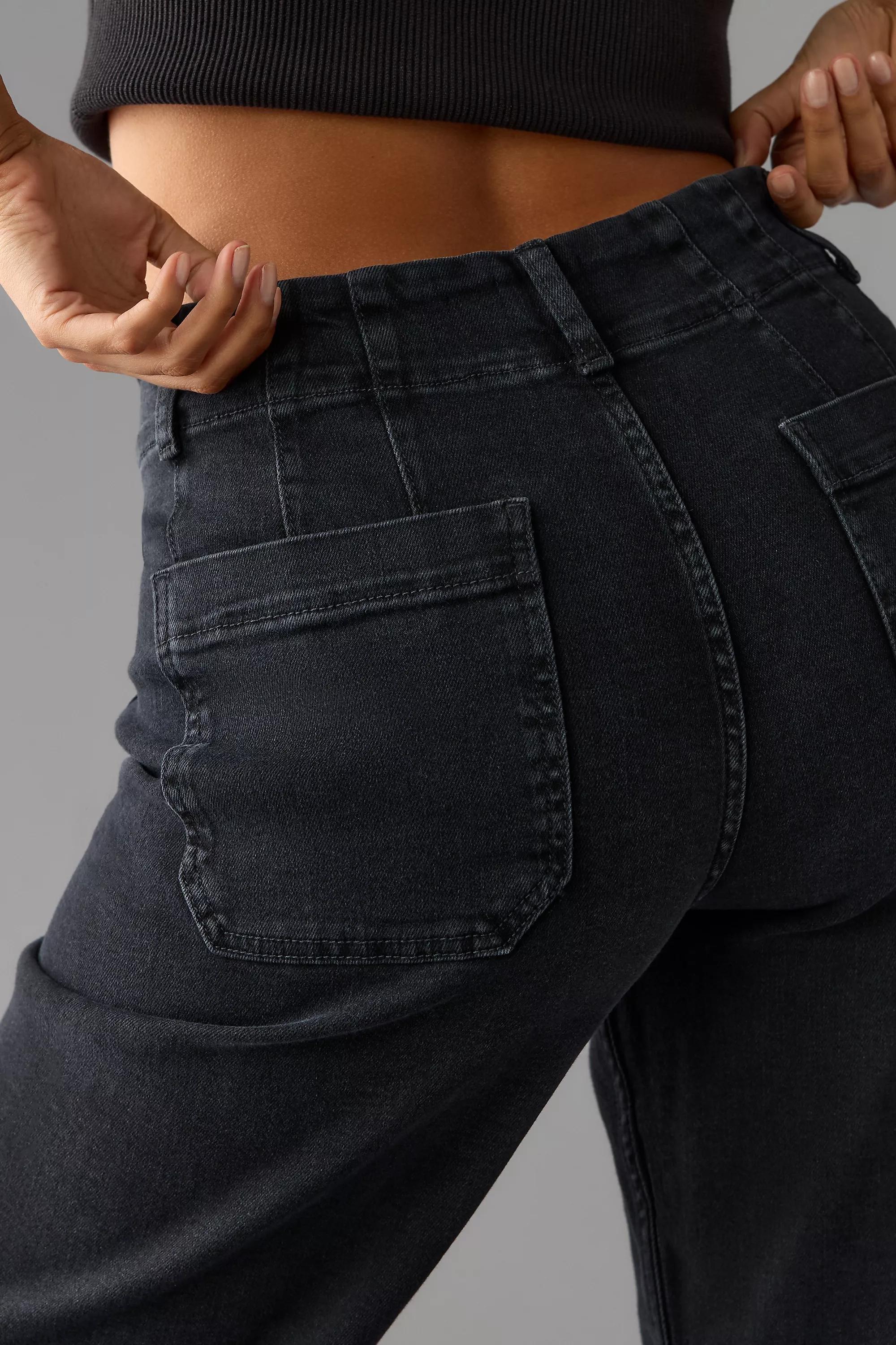 The Colette By Maeve Denim Cropped Wide Leg Jeans, Grey, , large image number 1