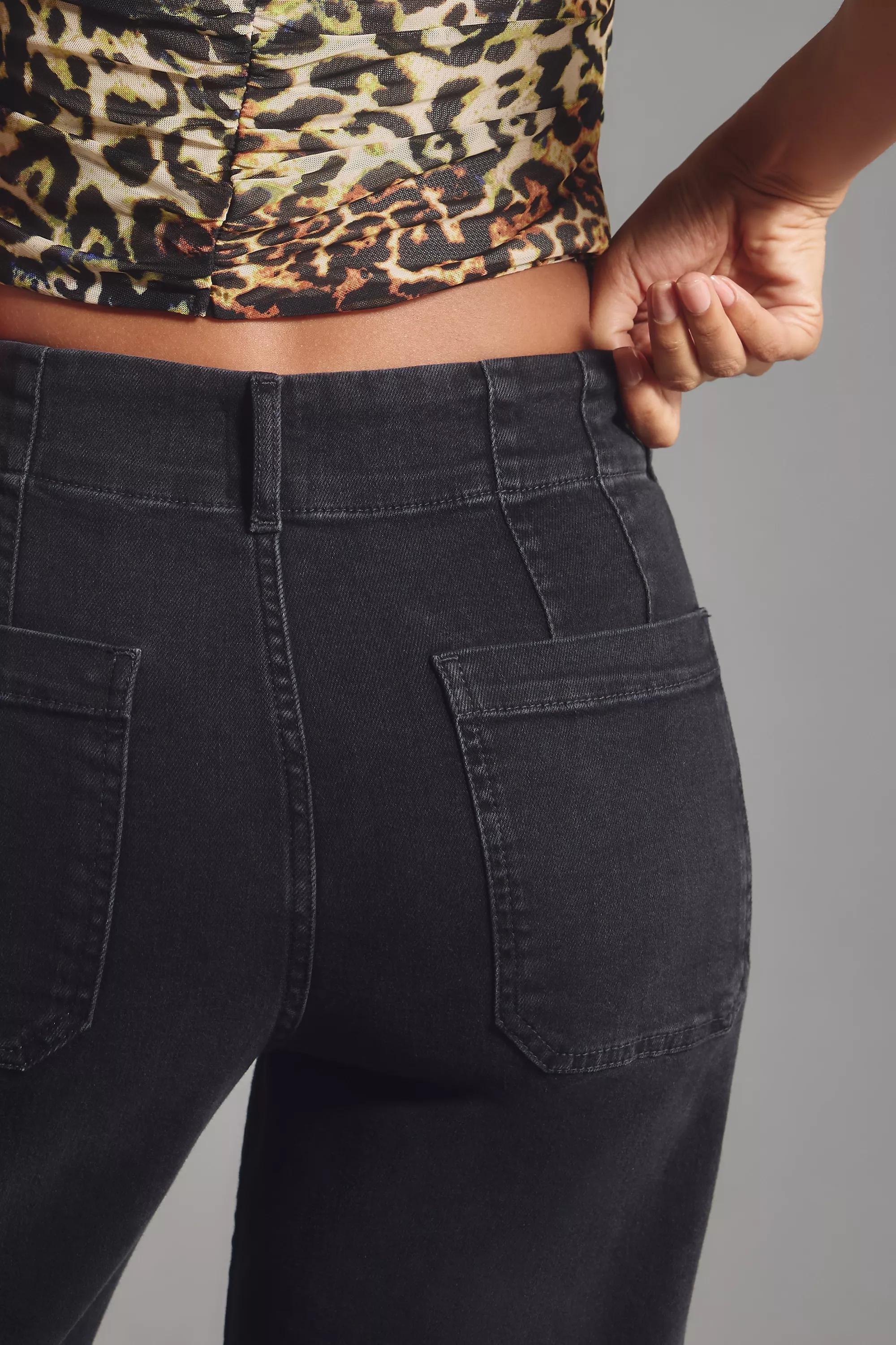 The Colette By Maeve Denim Cropped Wide Leg Jeans, Grey, , large image number 4