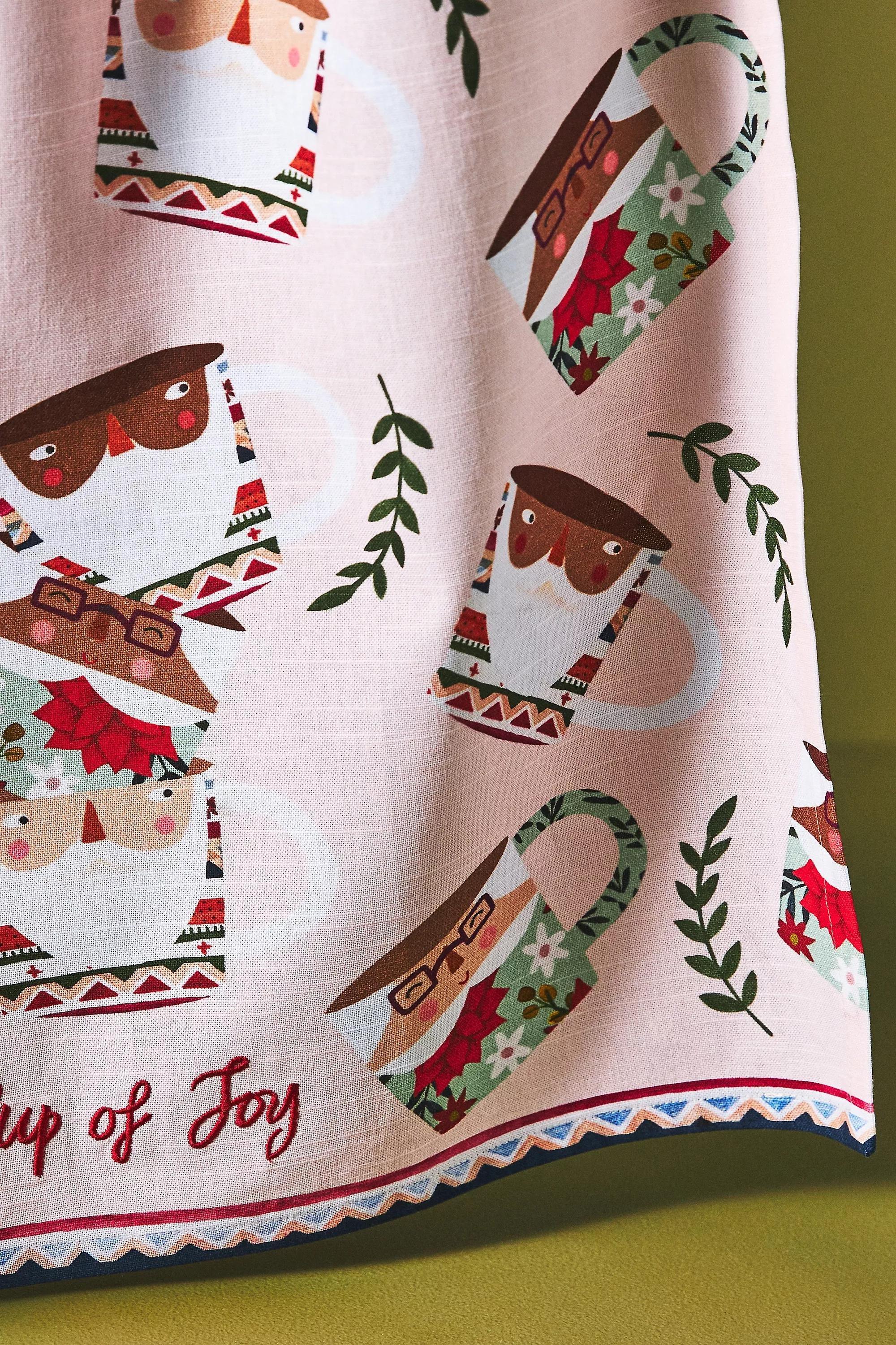 Fotini Tikkou Santa Mugs Dish Towel, Multicolour, , large image number 1