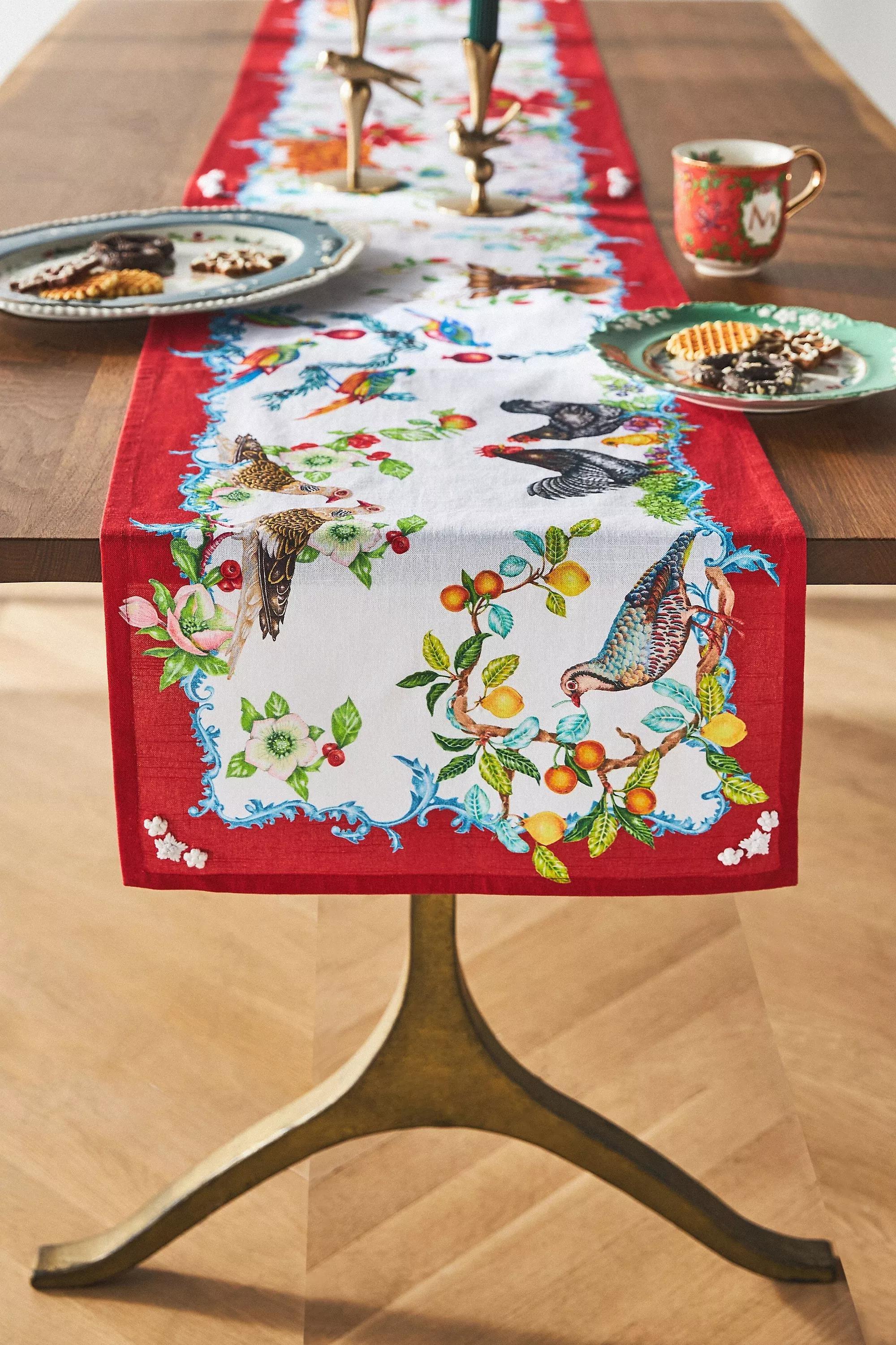 Lou Rota Twelve Days Of Christmas Table Runner, Multicolour, , large image number 0