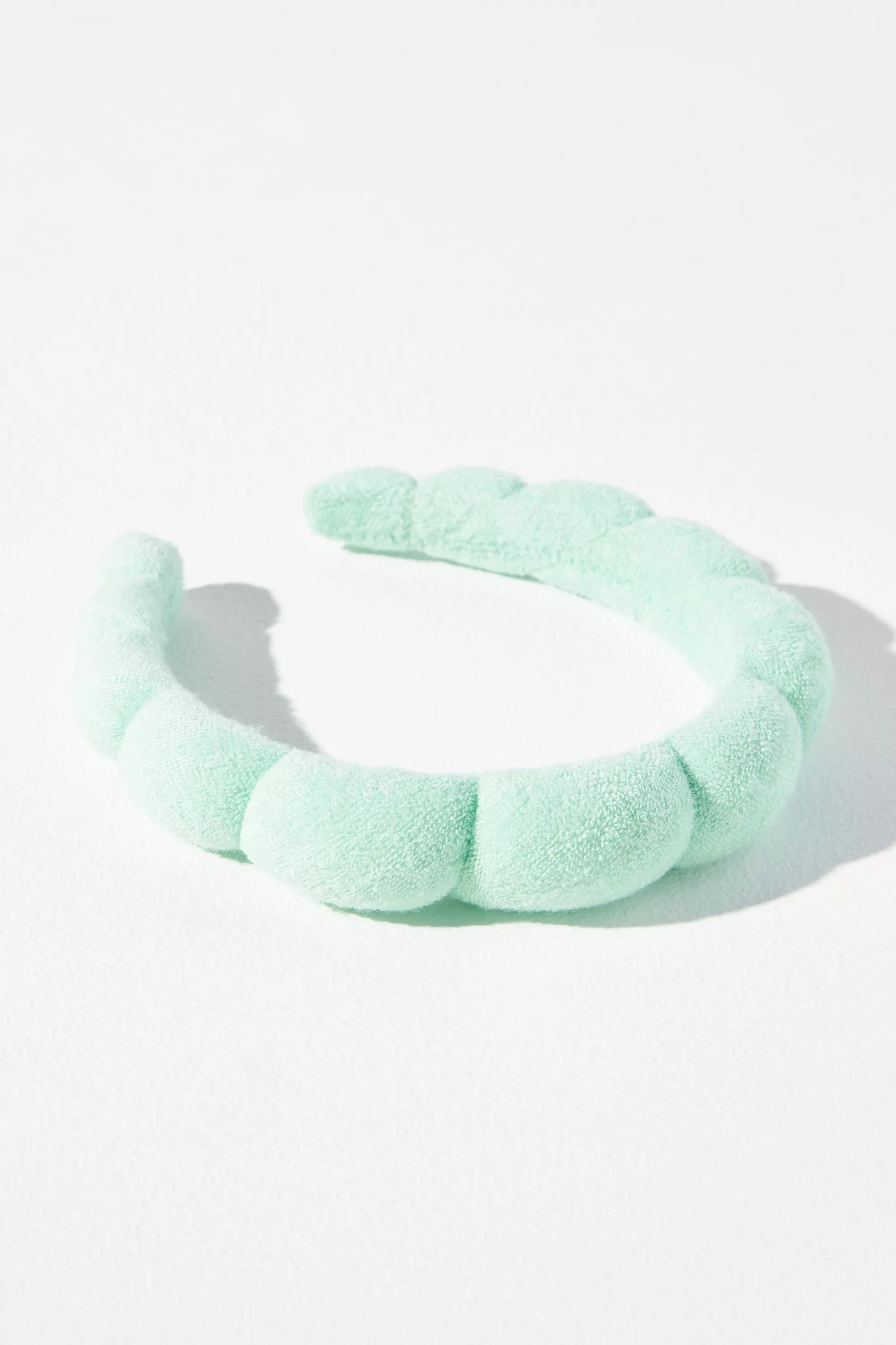 Terry Padded Makeup Headband, Green, A501_0102, large image number 0