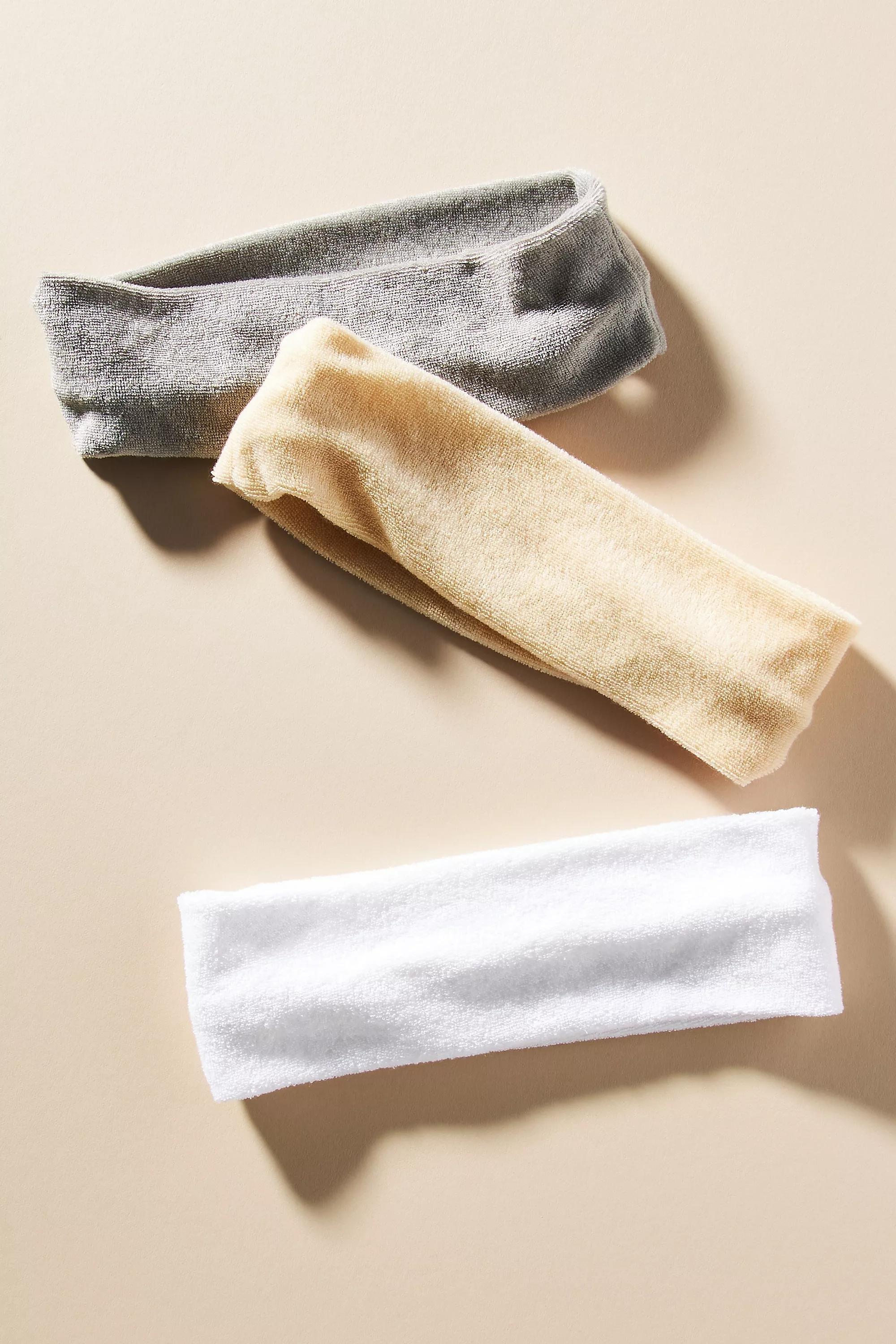 Terry Headbands, Set Of 3, Beige, A501_0014, large image number 0