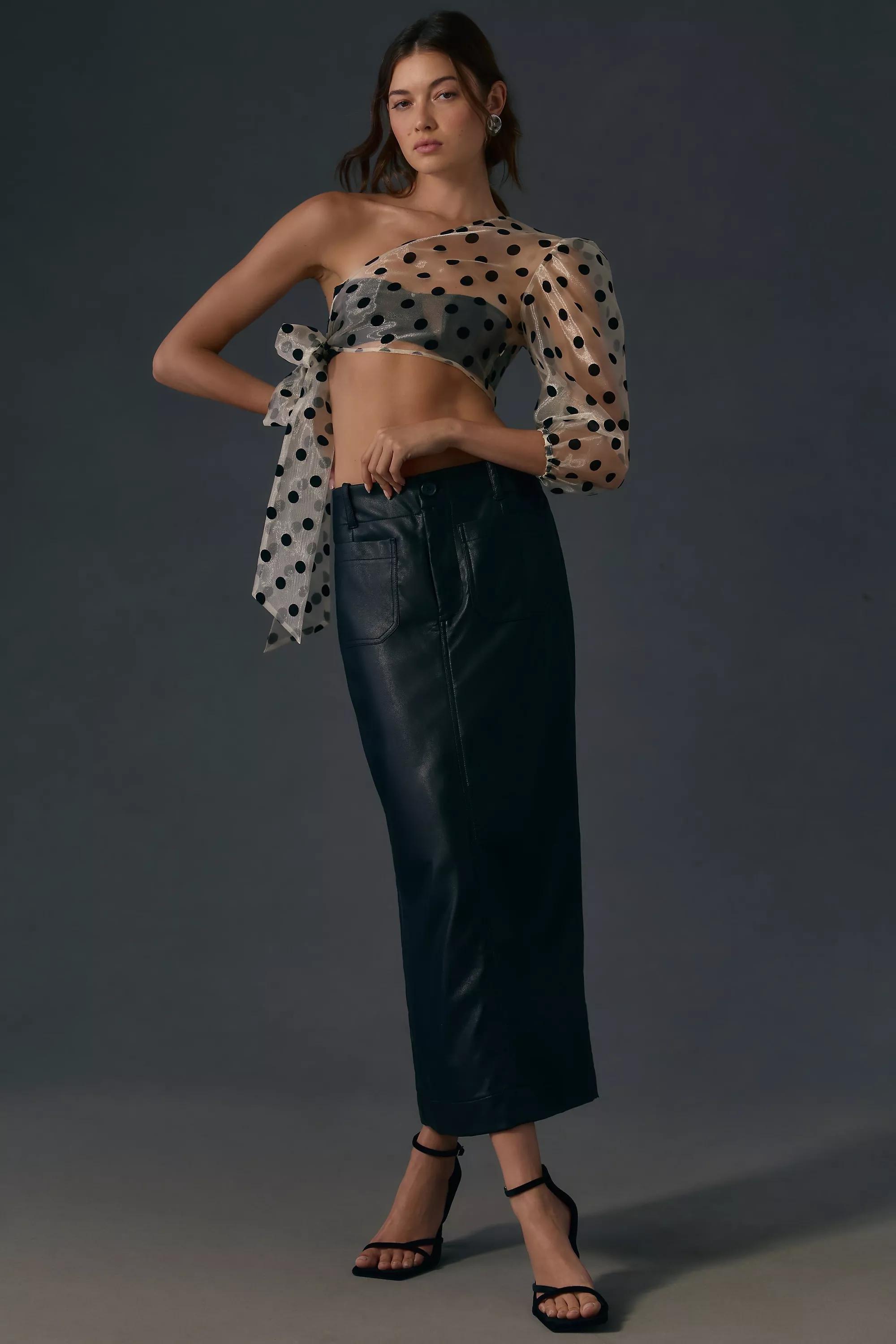 The Colette By Maeve Faux Leather Maxi Skirt, Black, , large image number 0