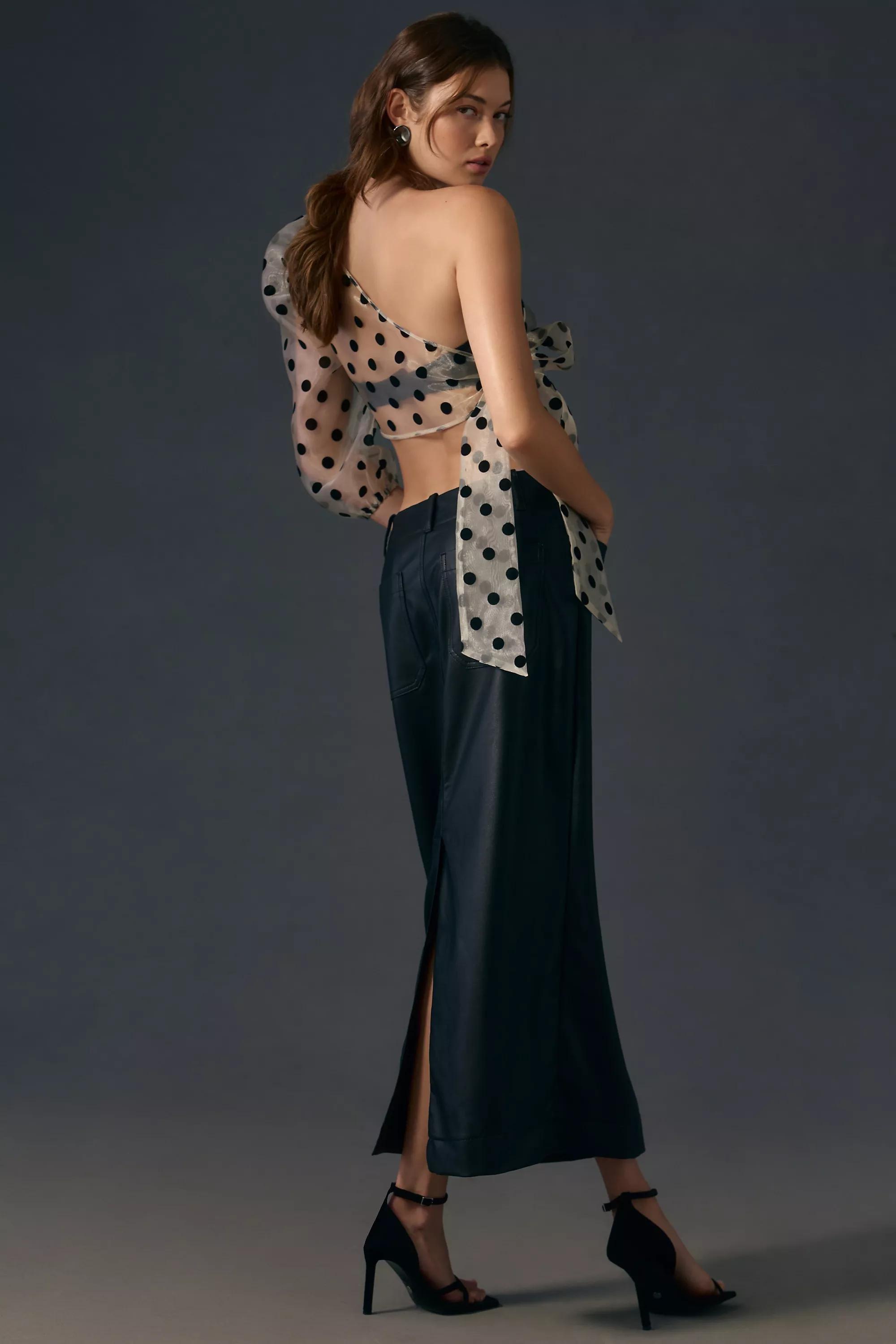The Colette By Maeve Faux Leather Maxi Skirt, Black, A501_0001, large image number 3