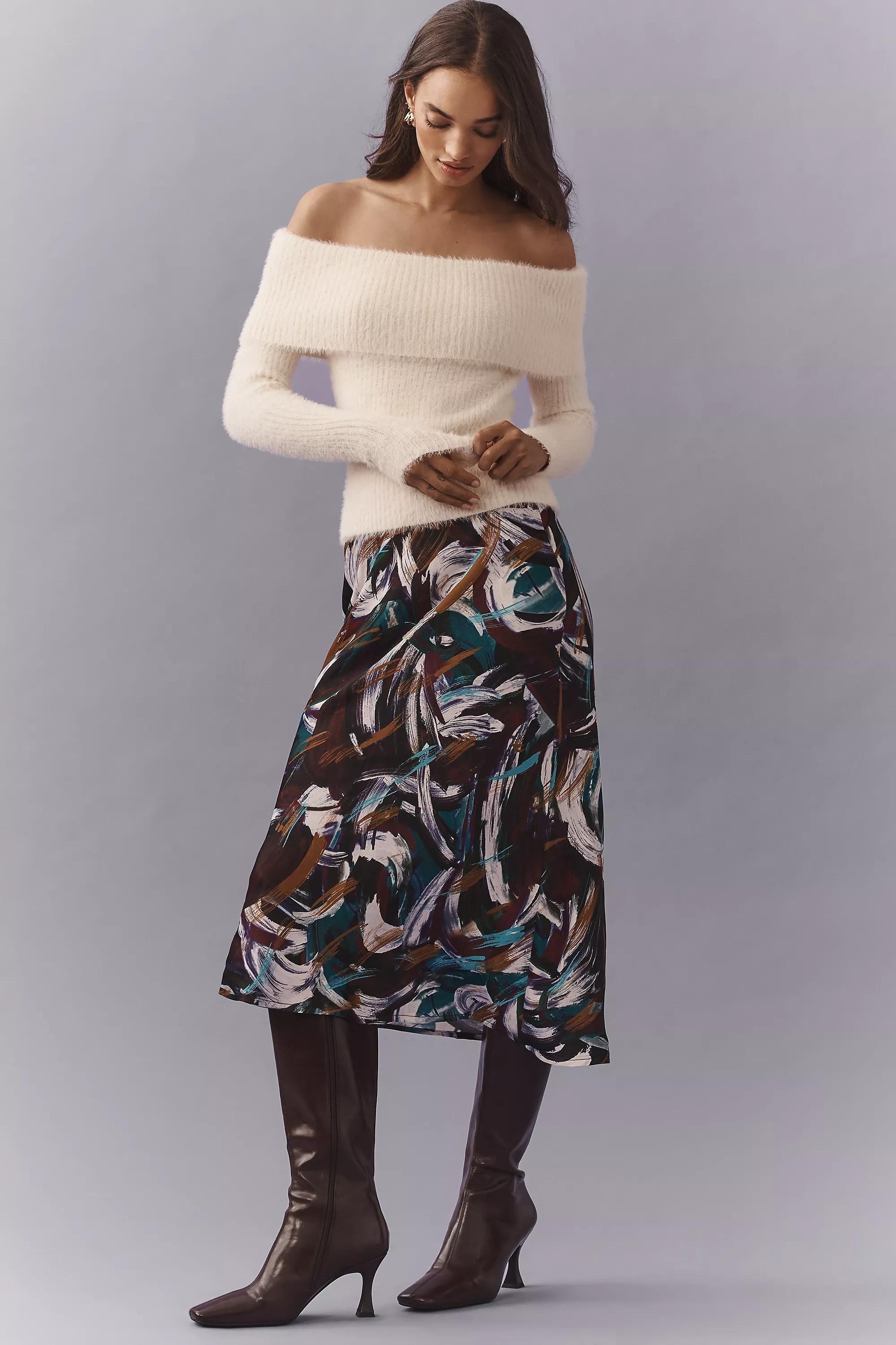 The Tilda Slip Skirt, Blue, , large image number 0