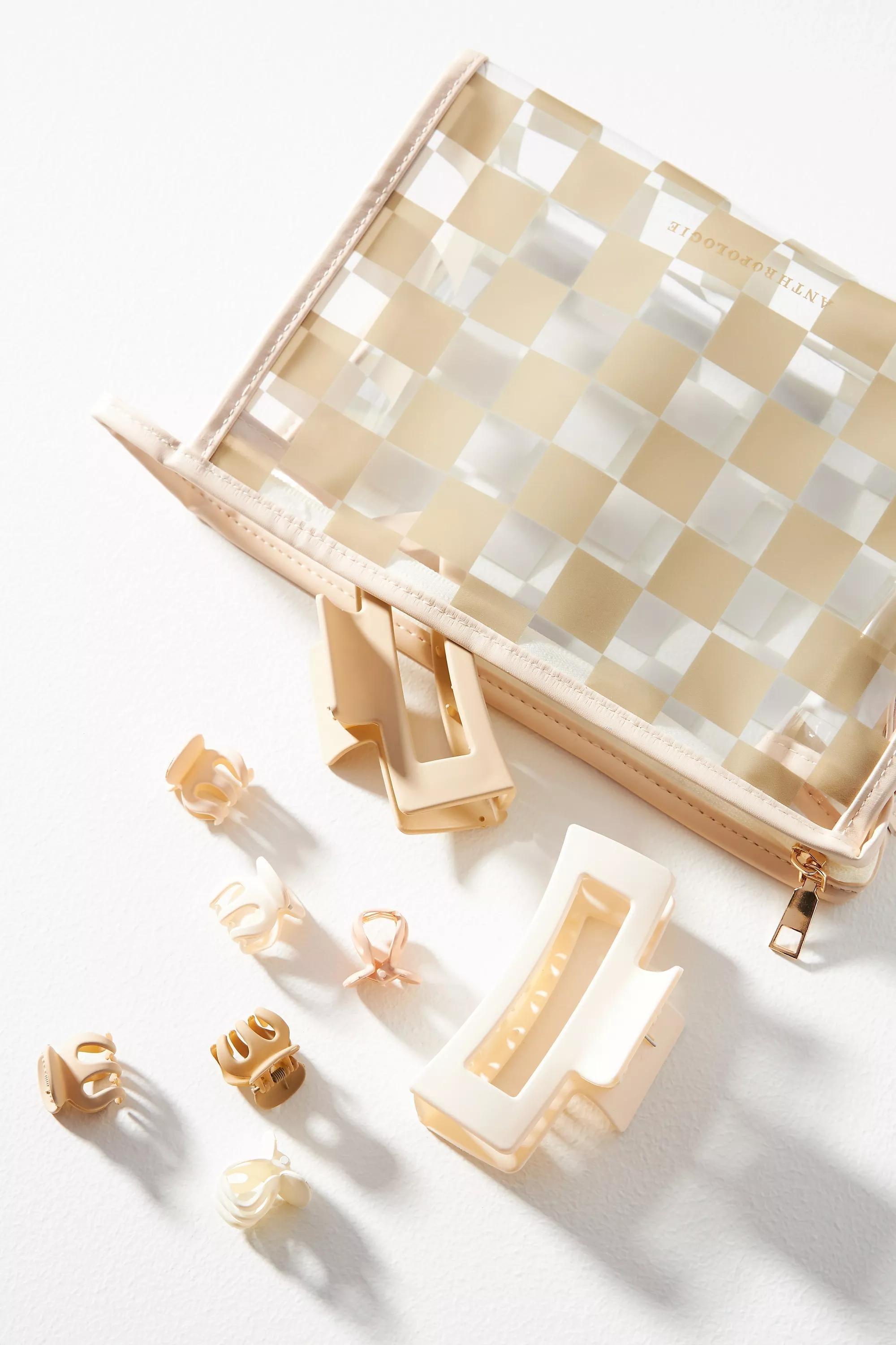 Marcus Adler Y2K Claw Hair Clips, Set Of 8, Beige, A501_0014, large image number 0