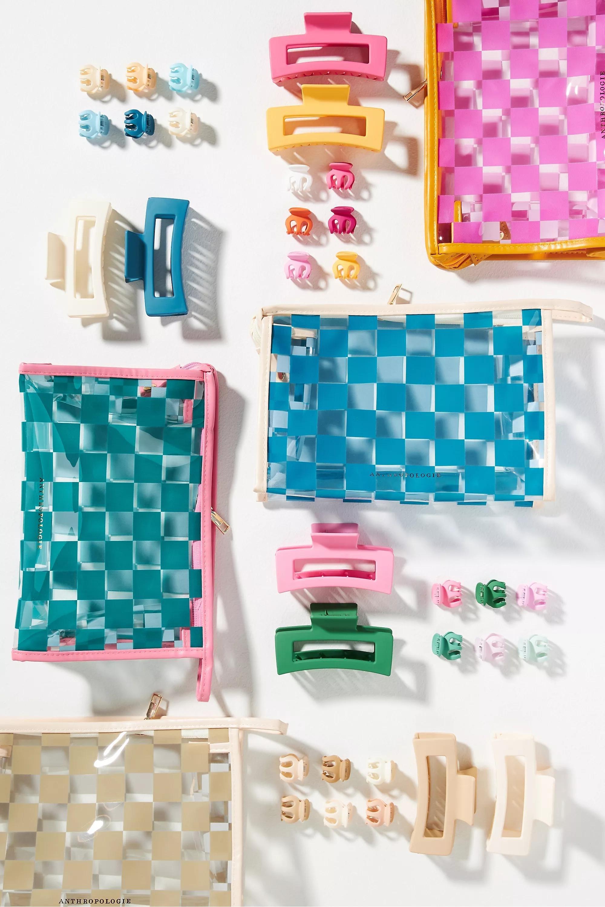 Marcus Adler Y2K Claw Hair Clips, Set Of 8, Beige, A501_0014, large image number 1