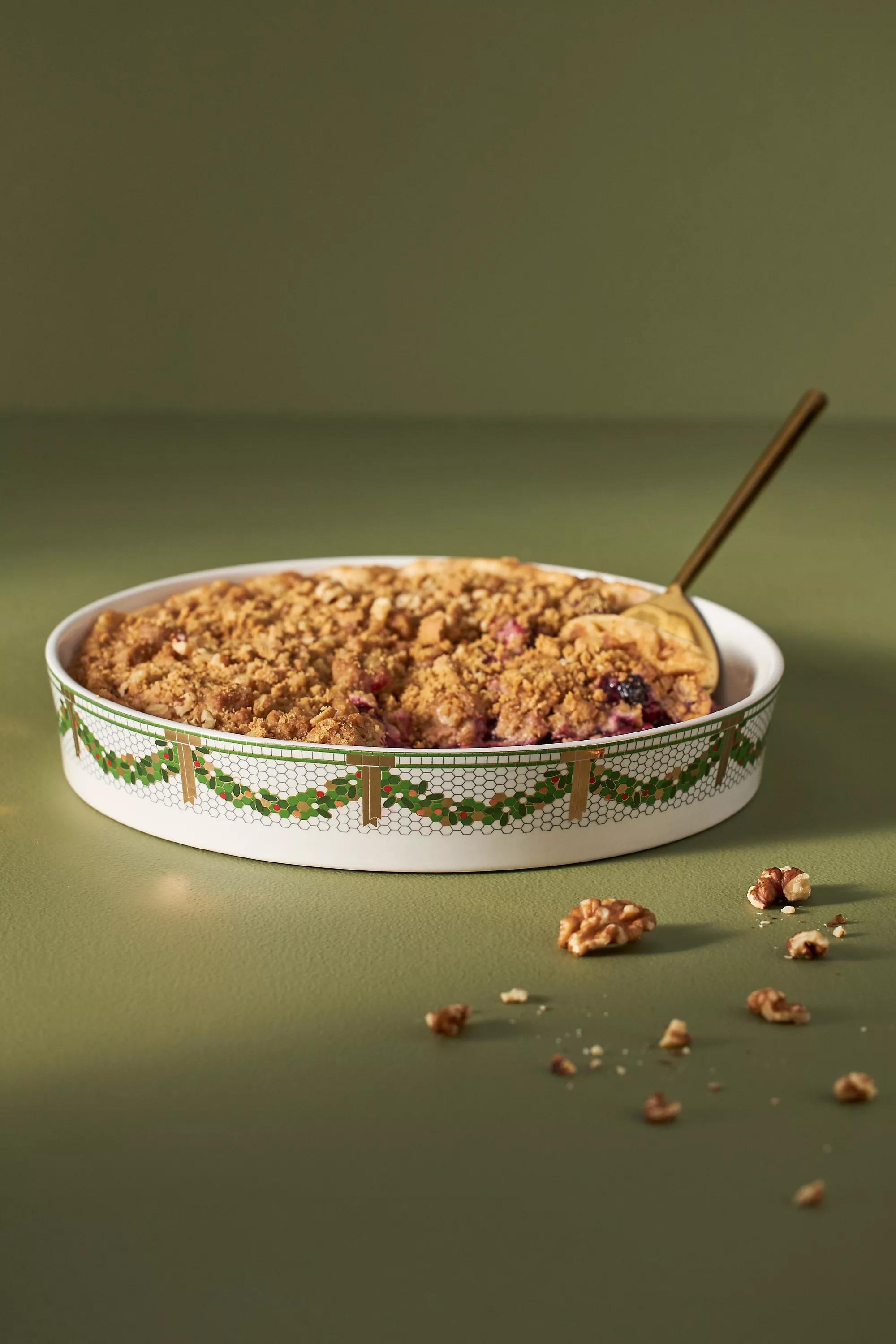 Festive Bistro Tile Pie Dish, Green, , large image number 0