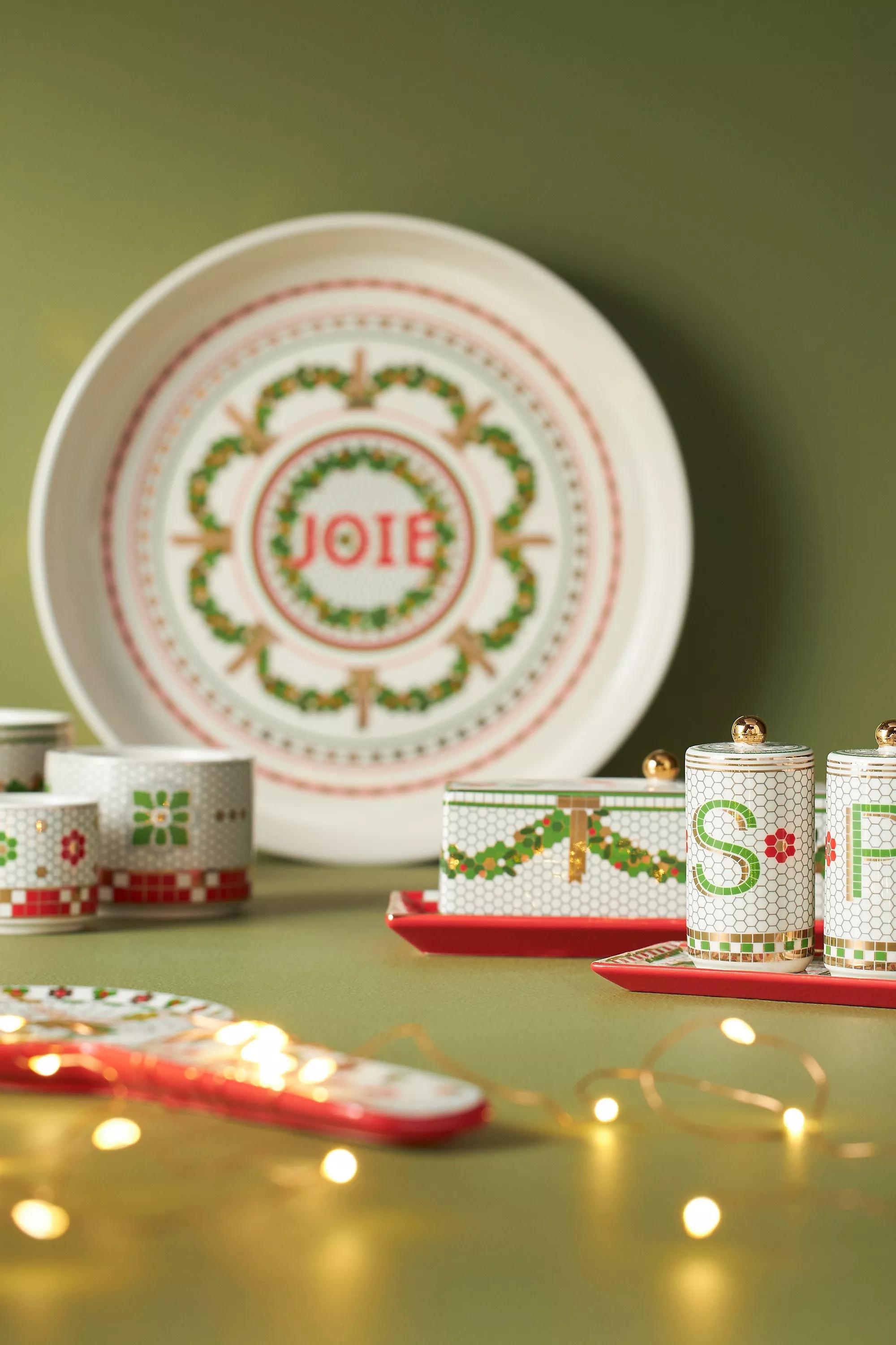Festive Bistro Tile Pie Dish, Green, , large image number 1