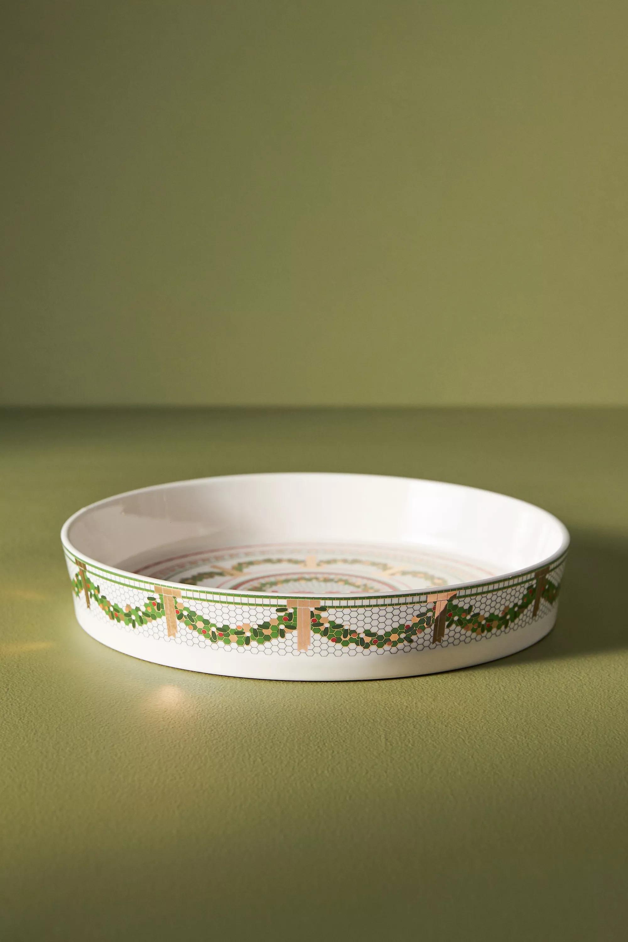 Festive Bistro Tile Pie Dish, Green, , large image number 4