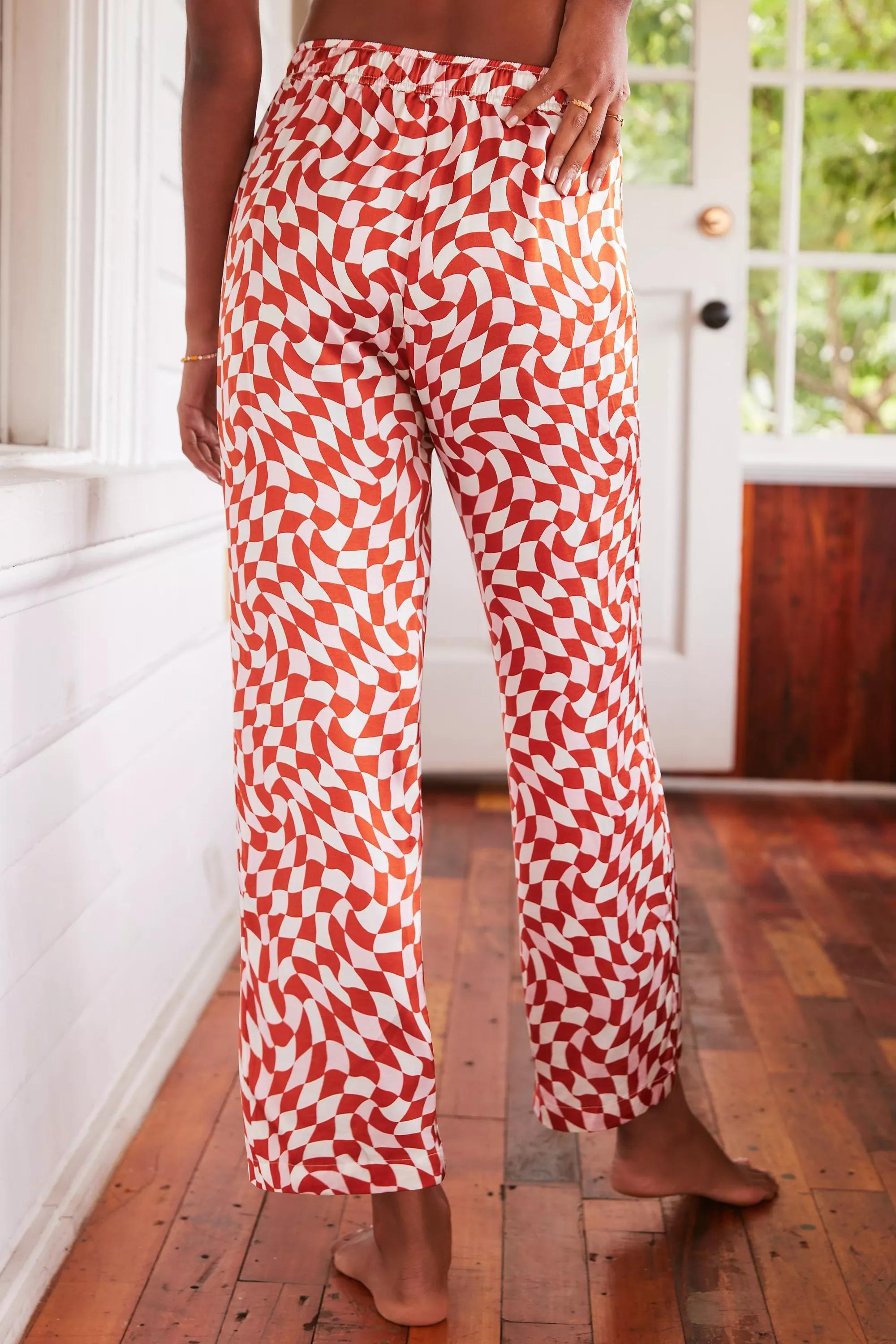 Silky Printed Pyjama Bottoms, Orange, , large image number 3