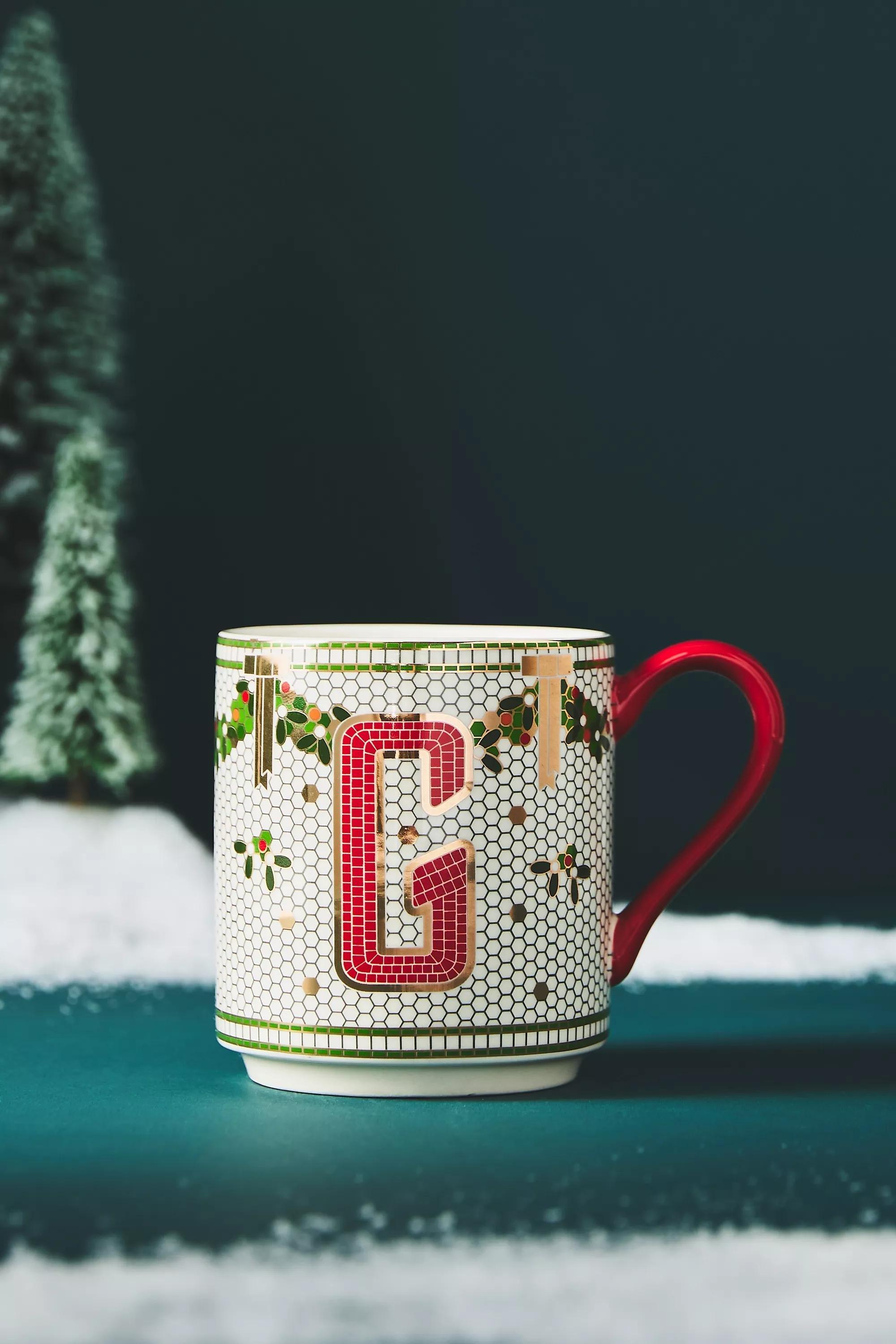 G Festive Bistro Tile Monogram Mug, A501_0907, large image number 0