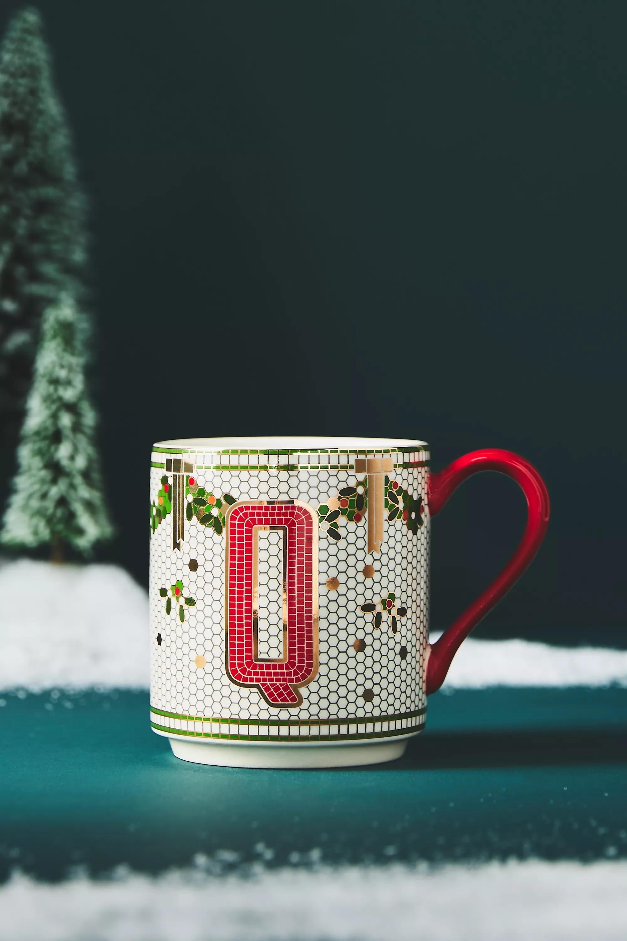 Q Festive Bistro Tile Monogram Mug, A501_0917, large image number 0