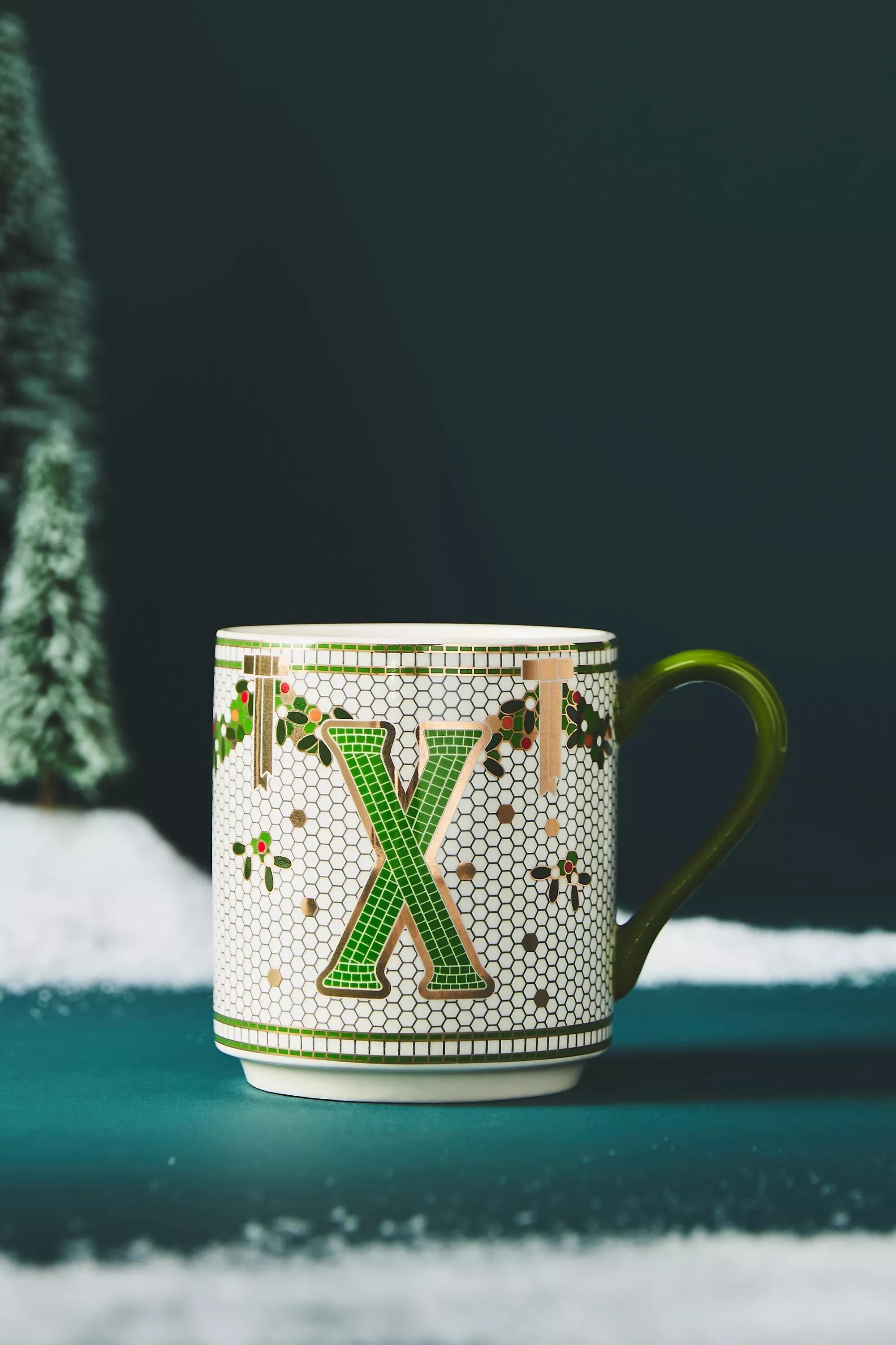 X Festive Bistro Tile Monogram Mug, A501_0924, medium