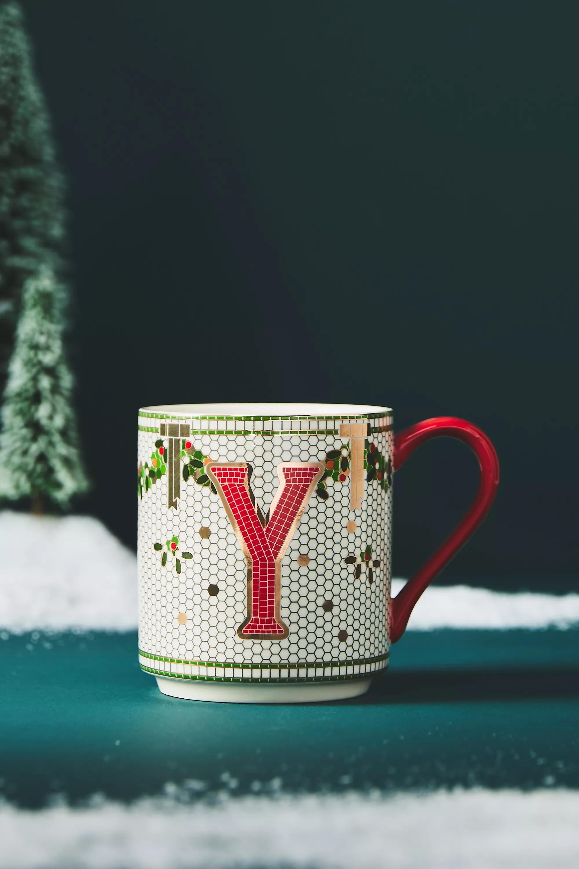 Y Festive Bistro Tile Monogram Mug, A501_0925, large image number 0