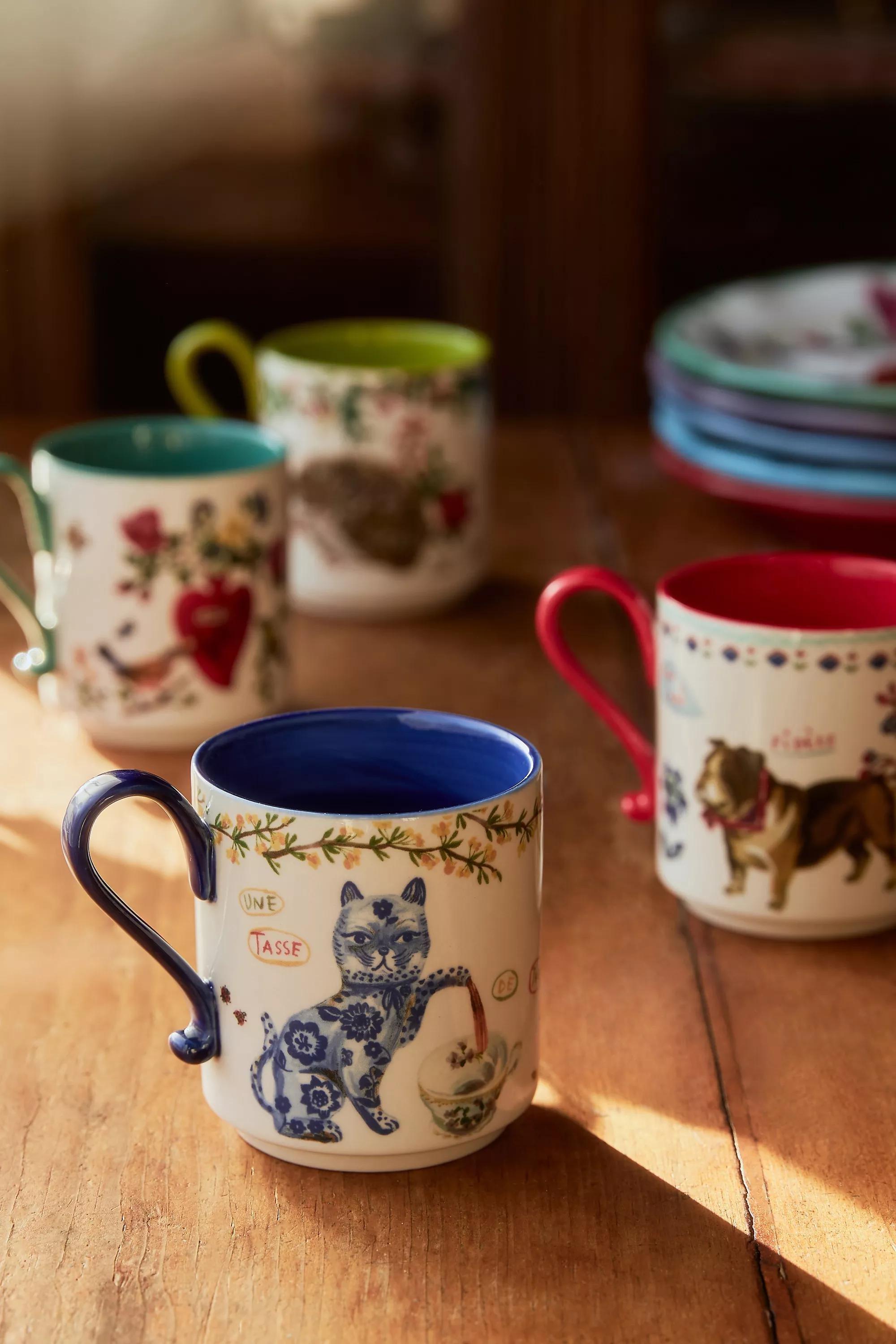 Anthropologie - Nathalie Lete Heritage Mug, Turquoise