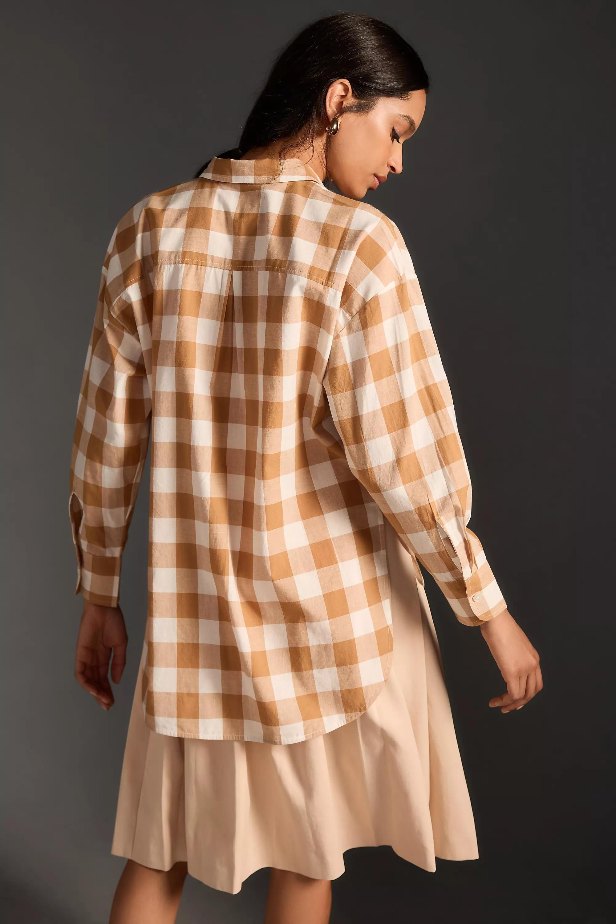 Maeve Motif The Bennet Button-Down Shirt, Brown, , large image number 2