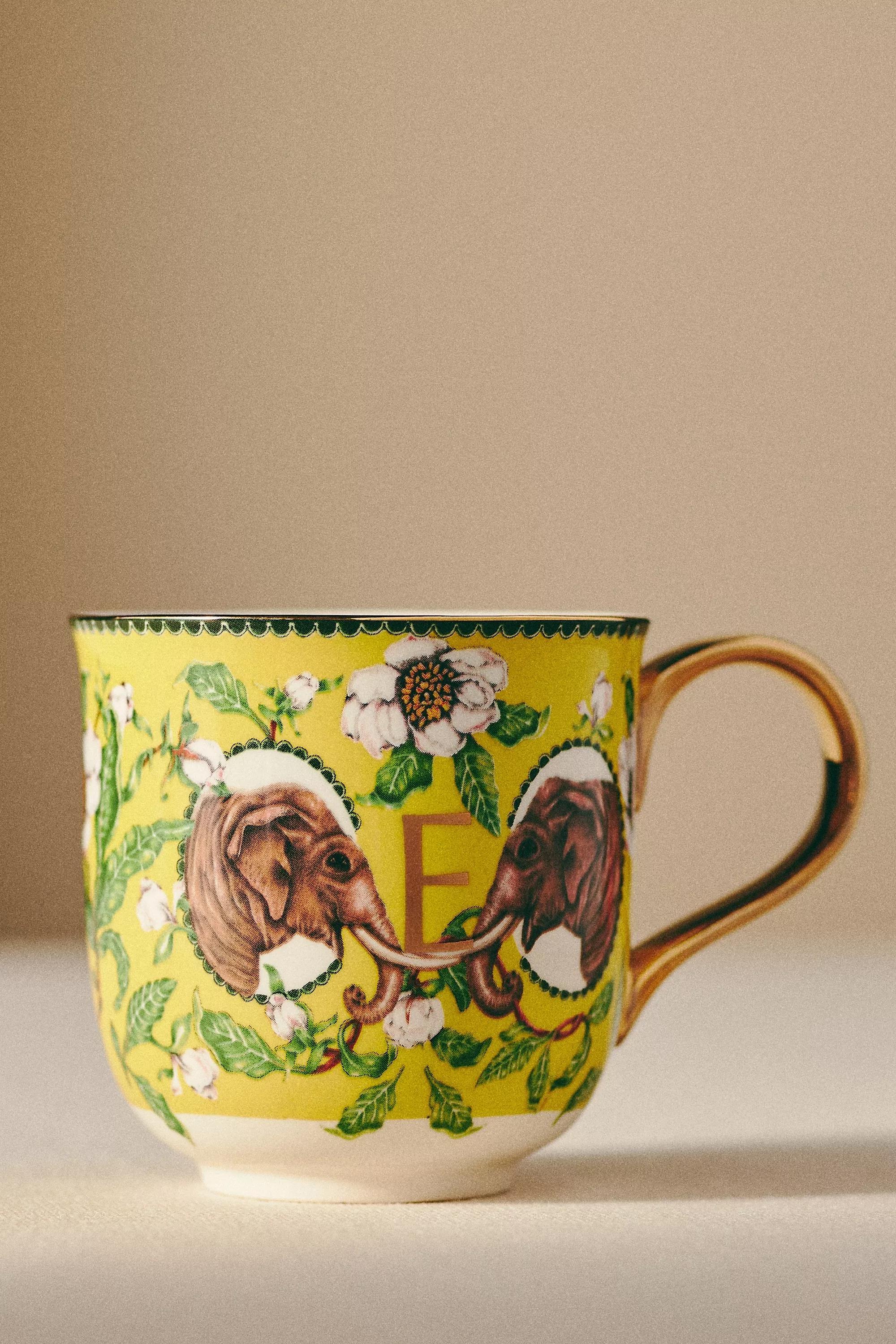 Lou Rota For Anthropologie Nature Table Monogram Mug, E, A501_0905, large image number 0