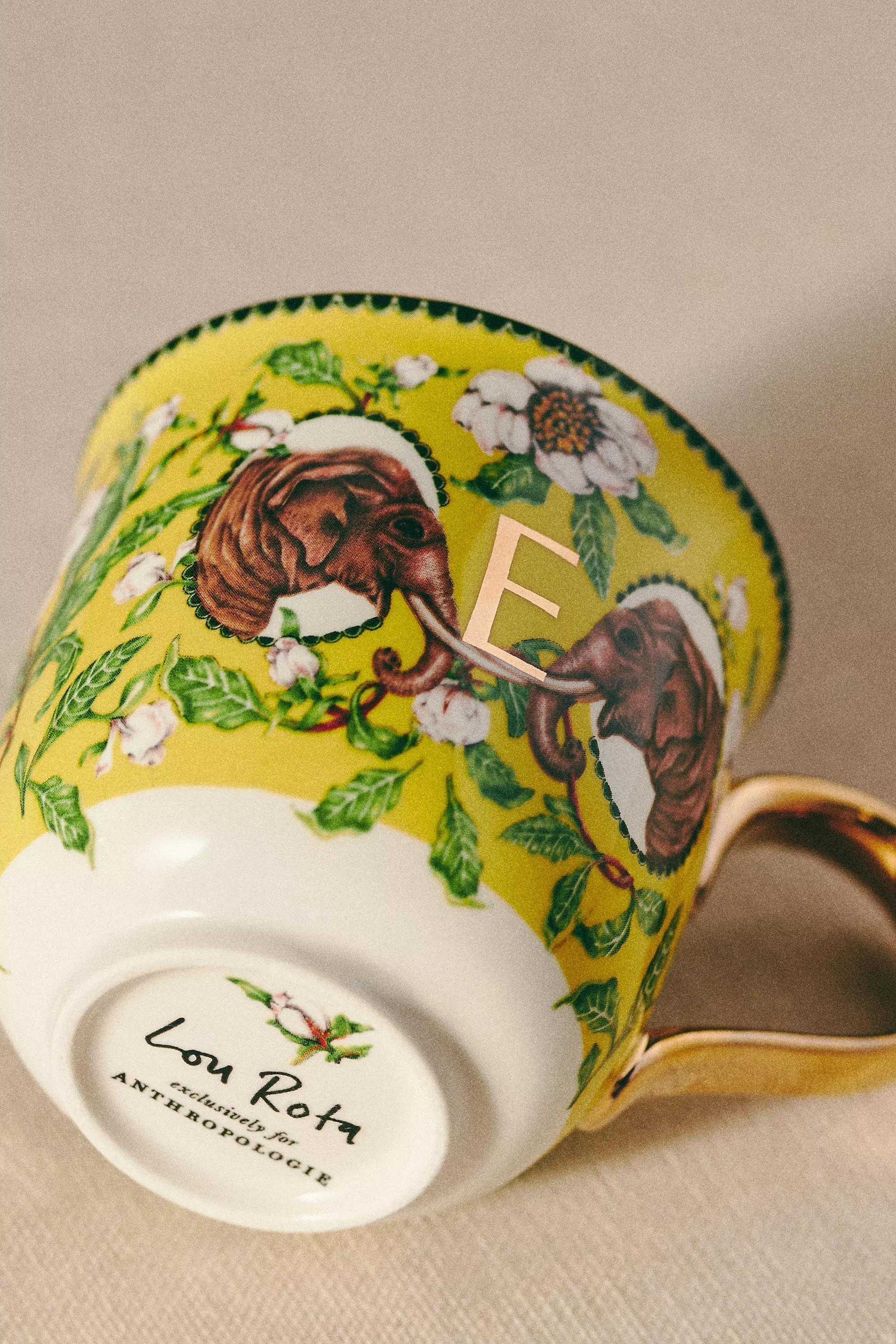Lou Rota For Anthropologie Nature Table Monogram Mug, E, A501_0905, large image number 2