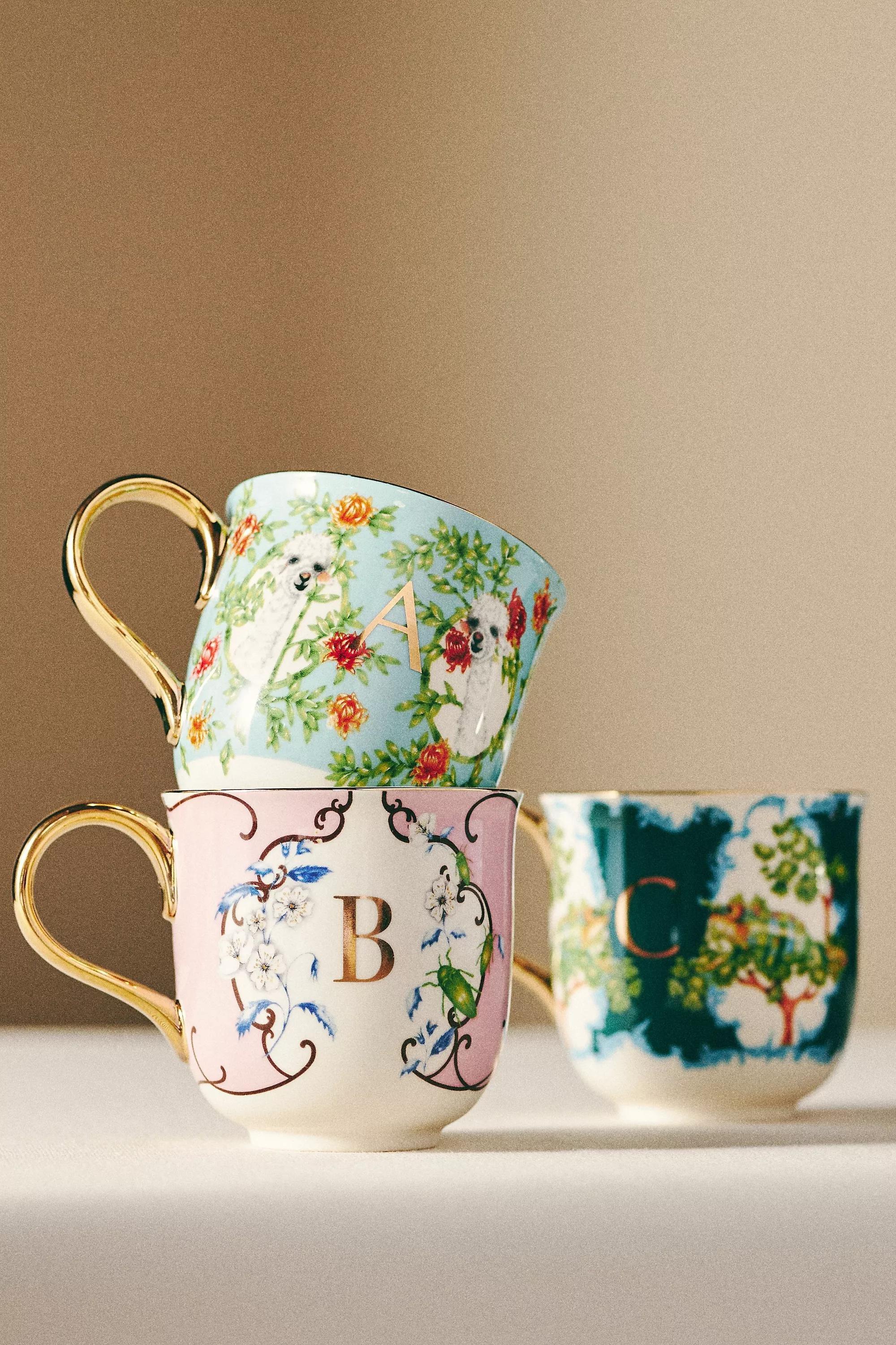Lou Rota For Anthropologie Nature Table Monogram Mug, E, A501_0905, large image number 3