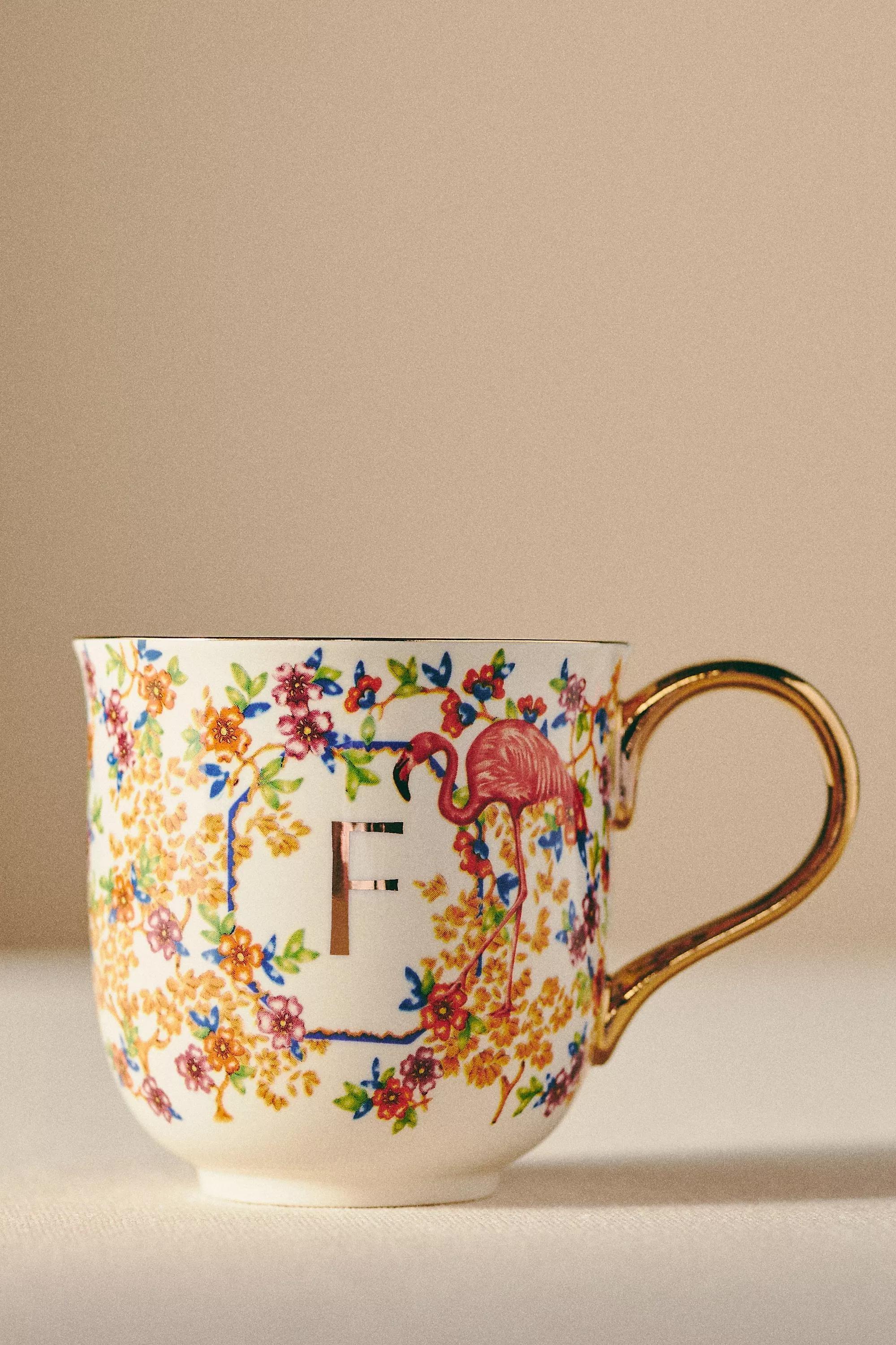 Lou Rota For Anthropologie Nature Table Monogram Mug, F, , medium