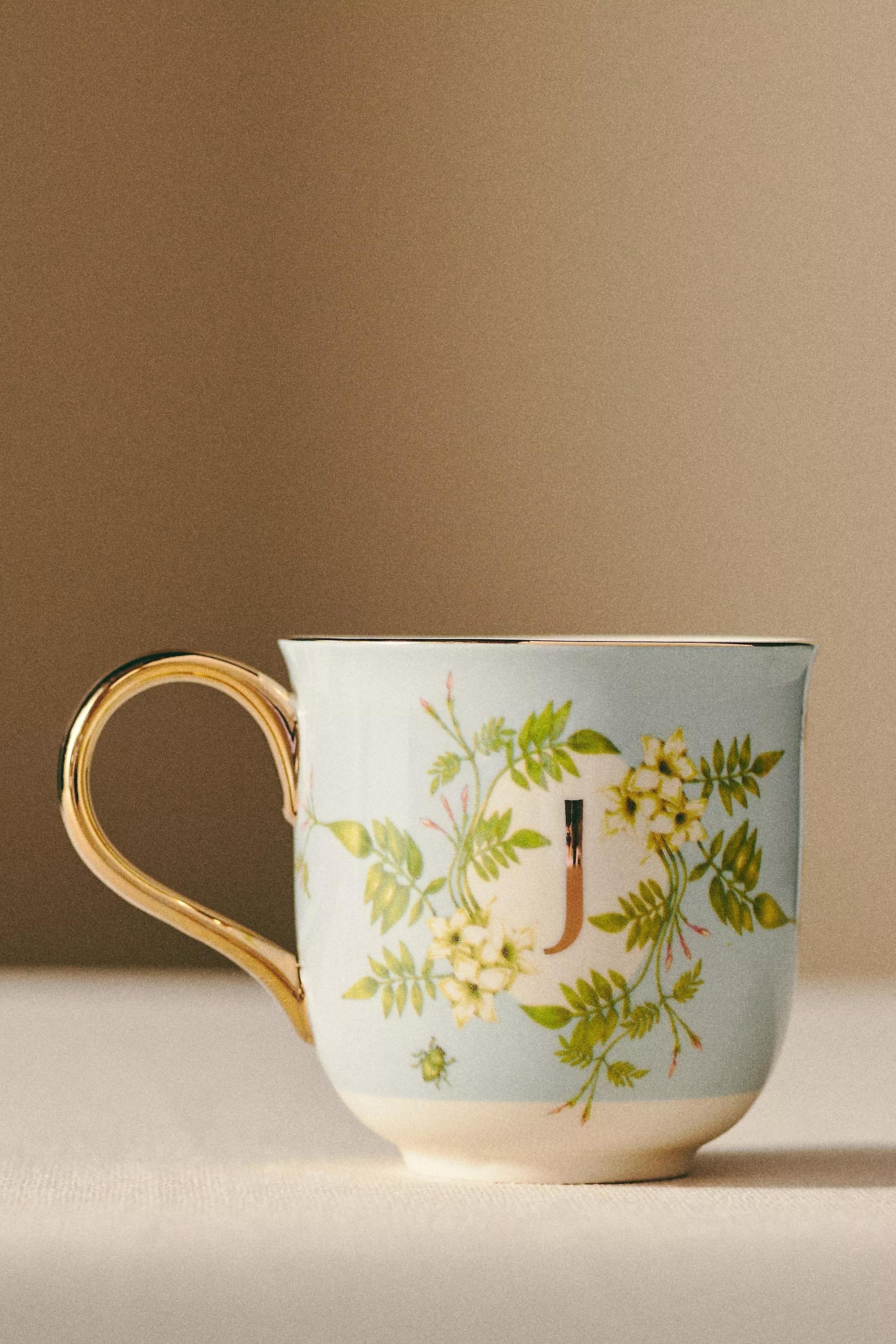 Lou Rota For Anthropologie Nature Table Monogram Mug, J, , medium
