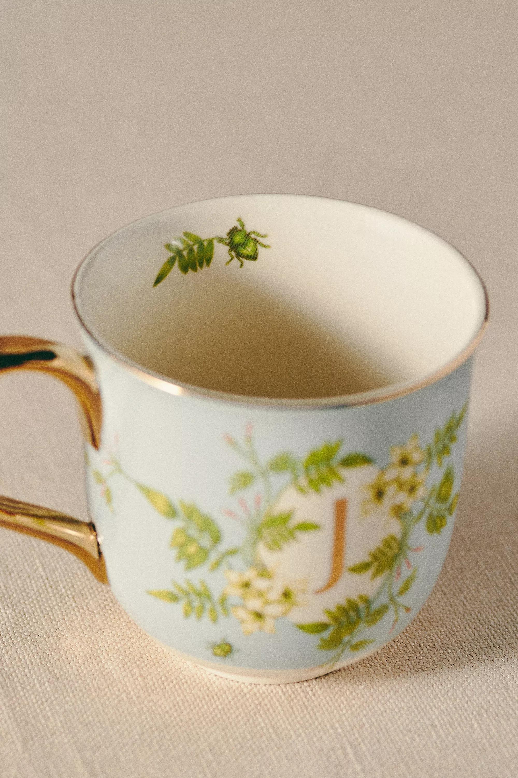 Lou Rota For Anthropologie Nature Table Monogram Mug, J, A501_0910, large image number 1