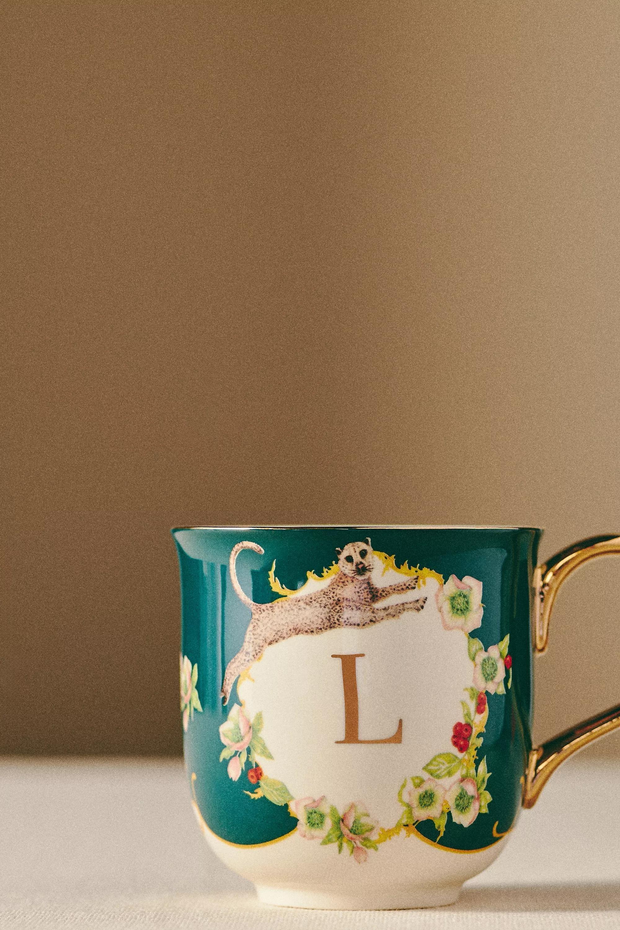 Lou Rota For Anthropologie Nature Table Monogram Mug, L, A501_0912, large image number 0