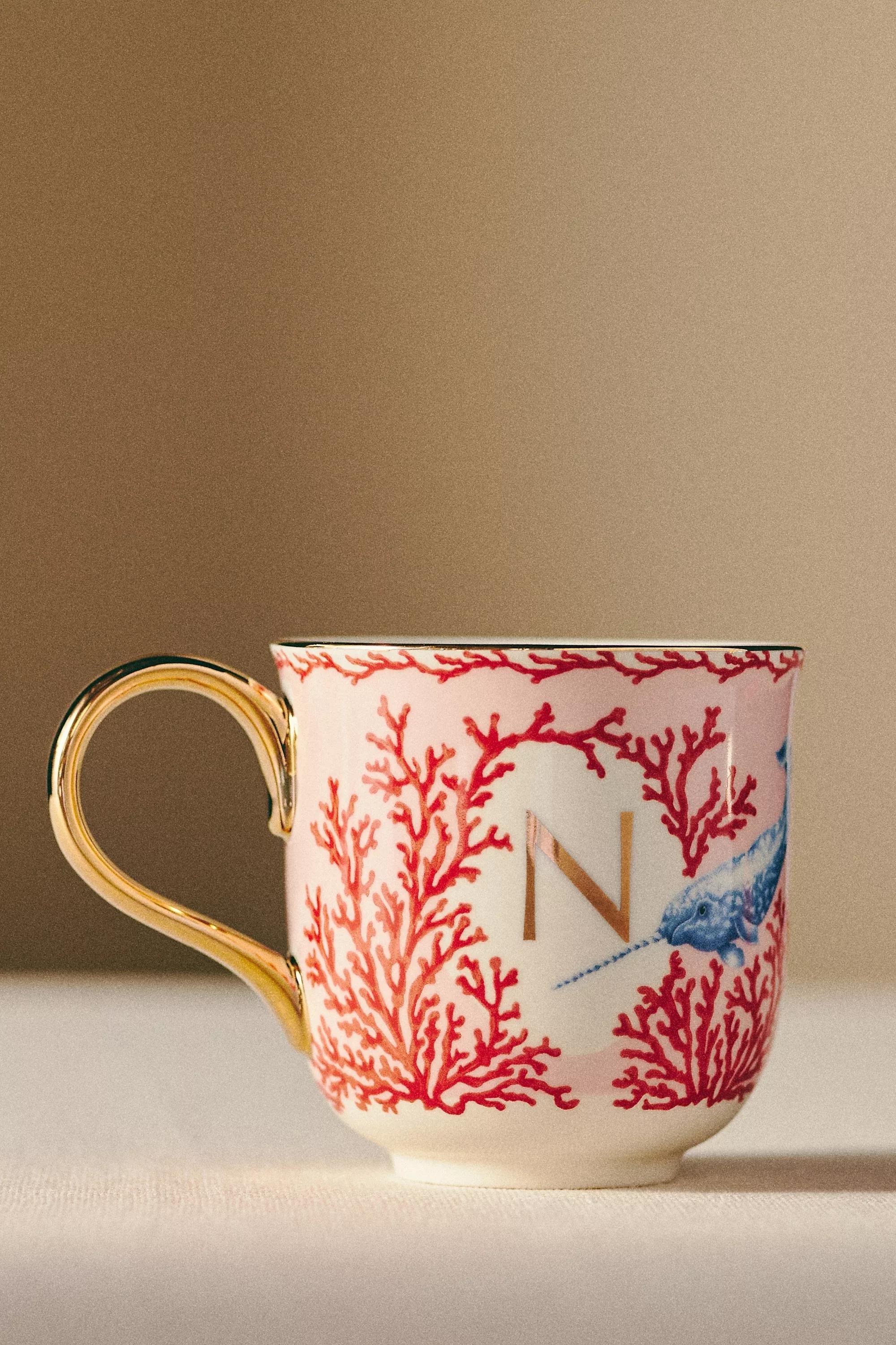 Lou Rota For Anthropologie Nature Table Monogram Mug, N, , medium