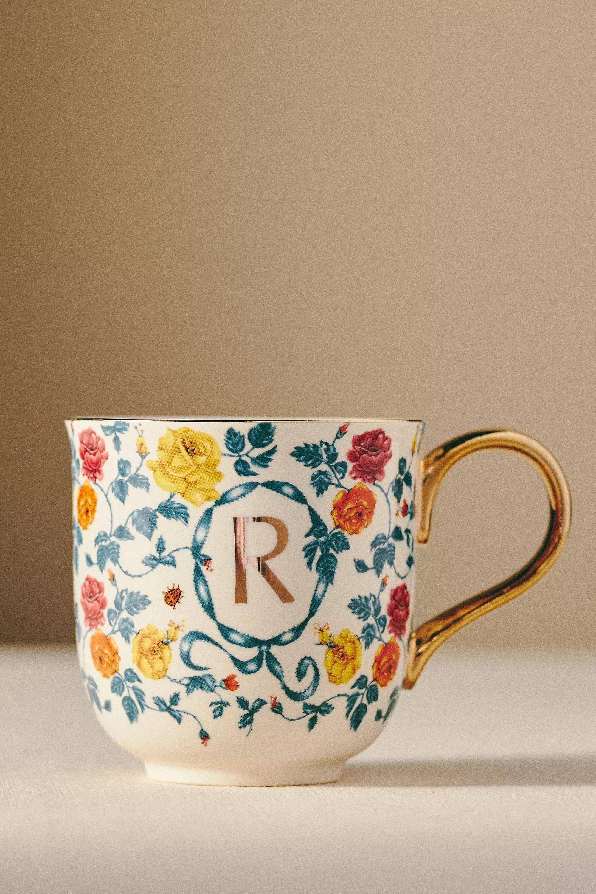 Lou Rota For Anthropologie Nature Table Monogram Mug, R, A501_0918, large image number 0