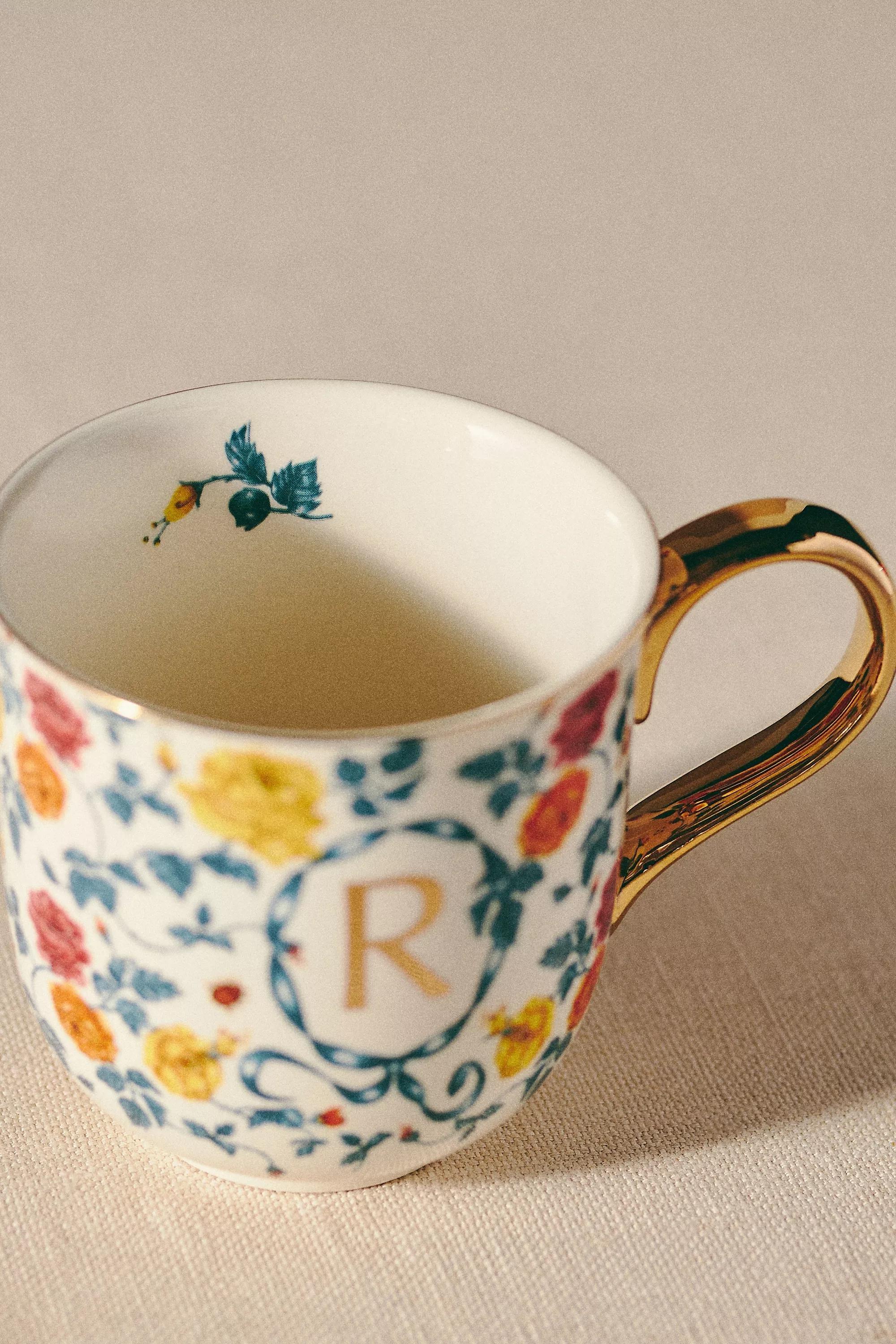 Lou Rota For Anthropologie Nature Table Monogram Mug, R, A501_0918, large image number 1