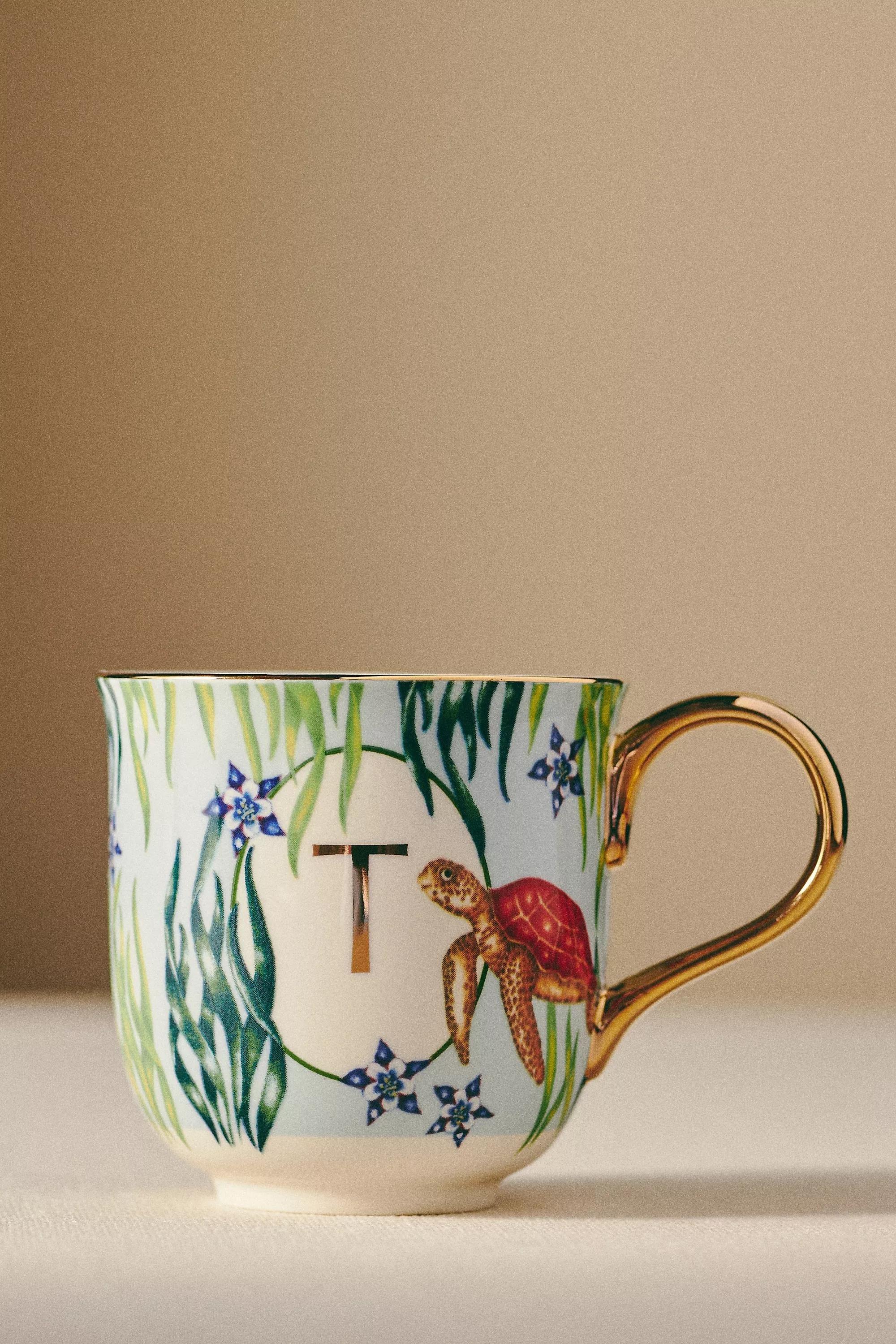 Lou Rota For Anthropologie Nature Table Monogram Mug, T, A501_0920, large image number 0