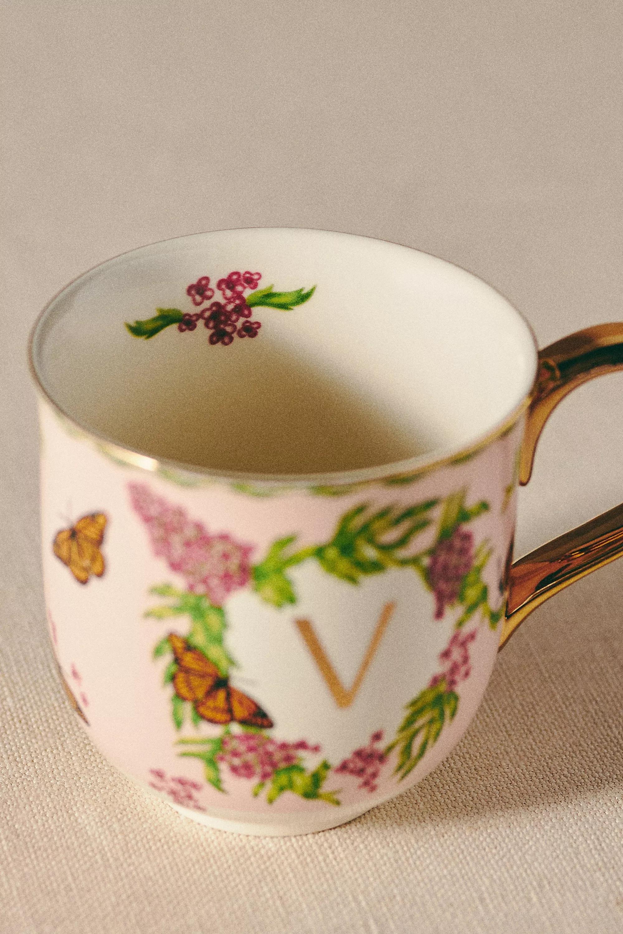 Lou Rota For Anthropologie Nature Table Monogram Mug, V, A501_0922, large image number 1
