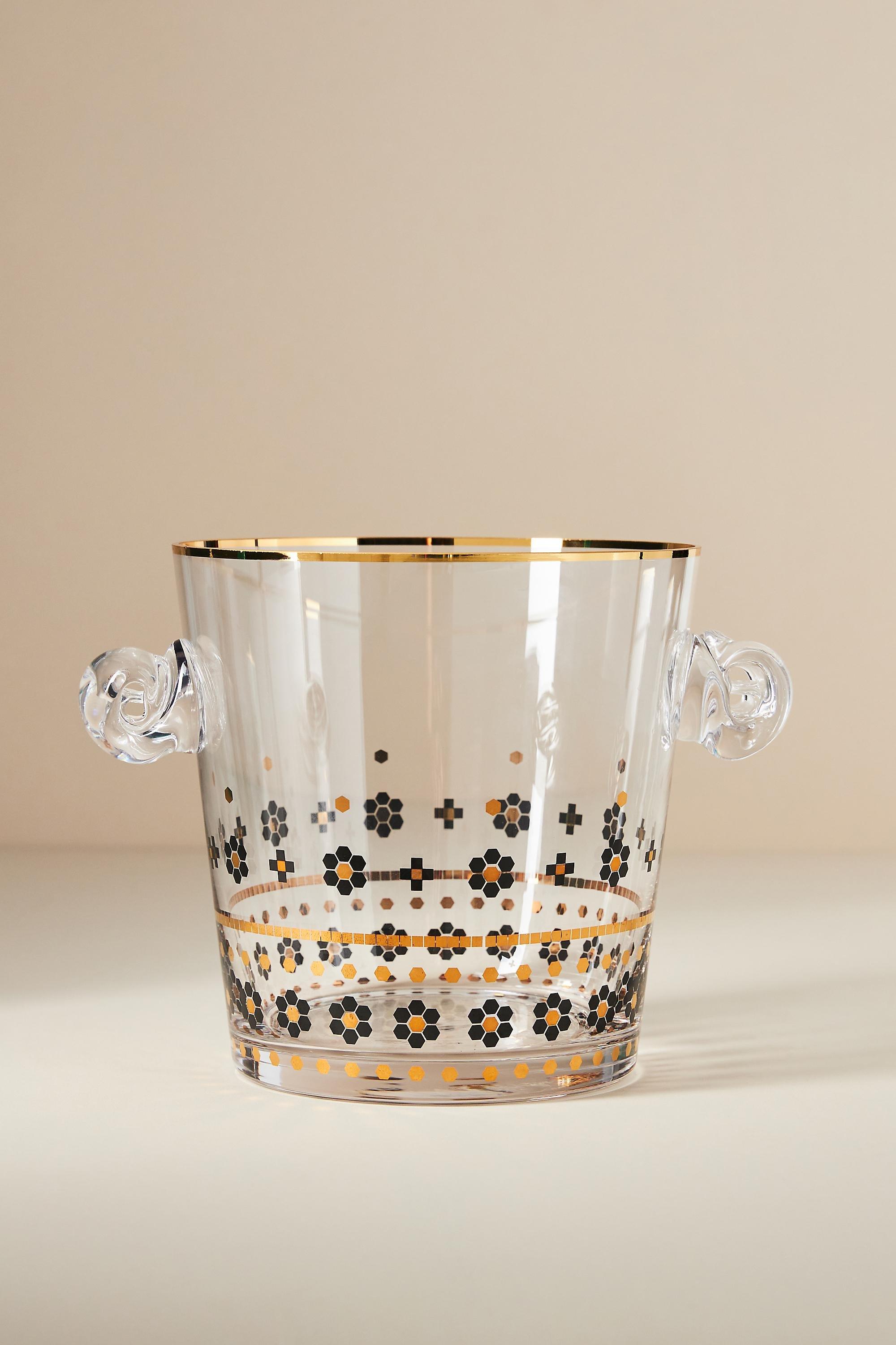 Bistro Tile Ice Bucket, B&W, A501_0018, large image number 2