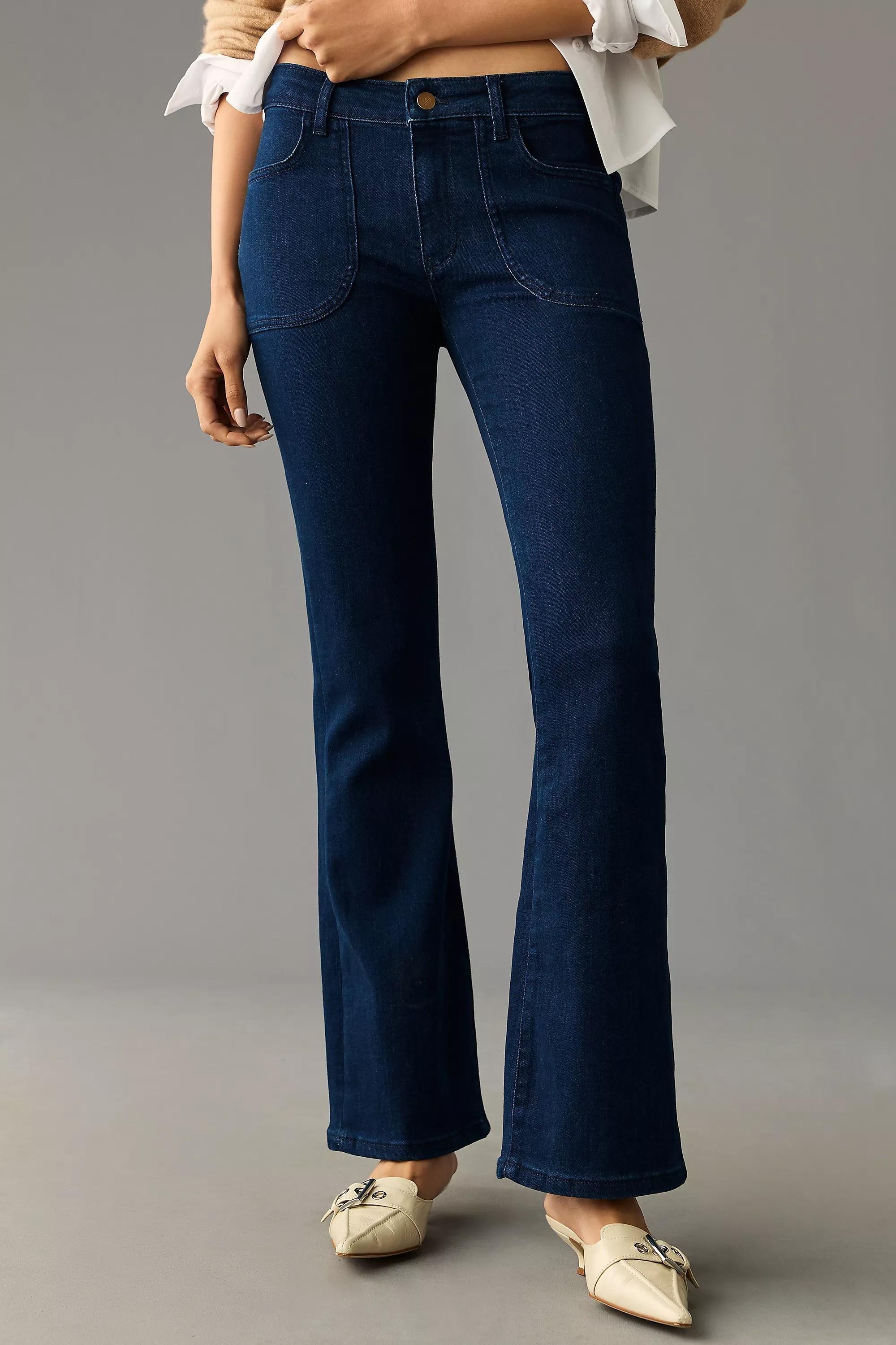 Pilcro The Icon Low-Rise Flare Jeans, Navy, , large image number 1