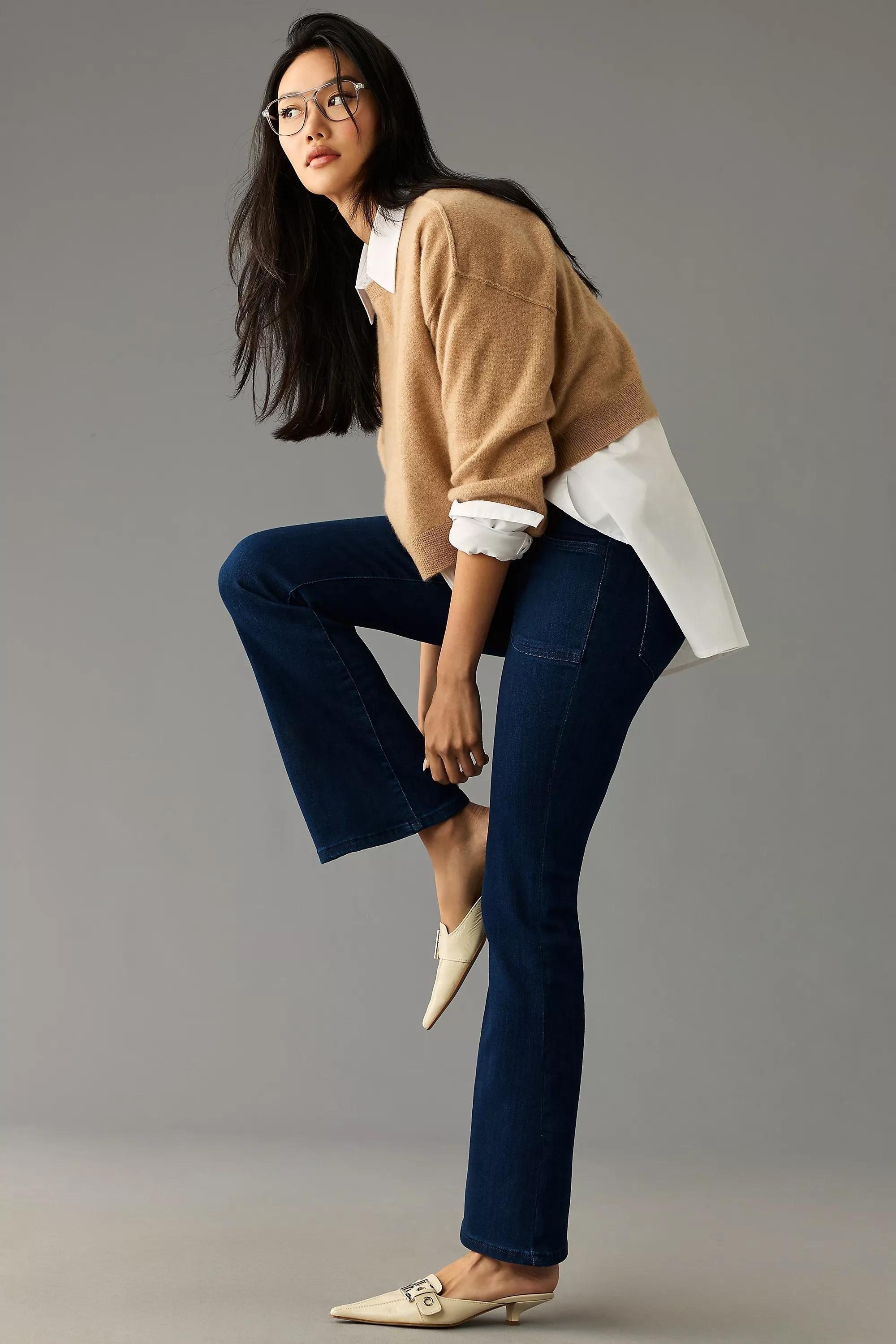 Pilcro The Icon Low-Rise Flare Jeans, Navy, , large image number 3