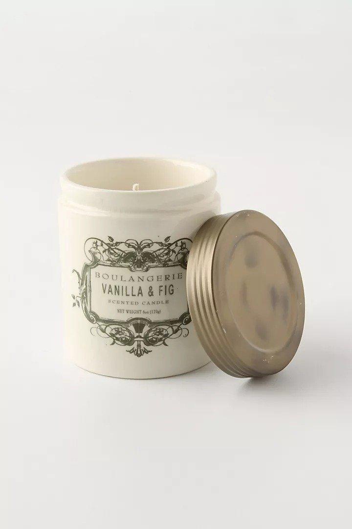 Boulangerie Vanilla & Fig Jar Candle, Green, A501_0030, large image number 1