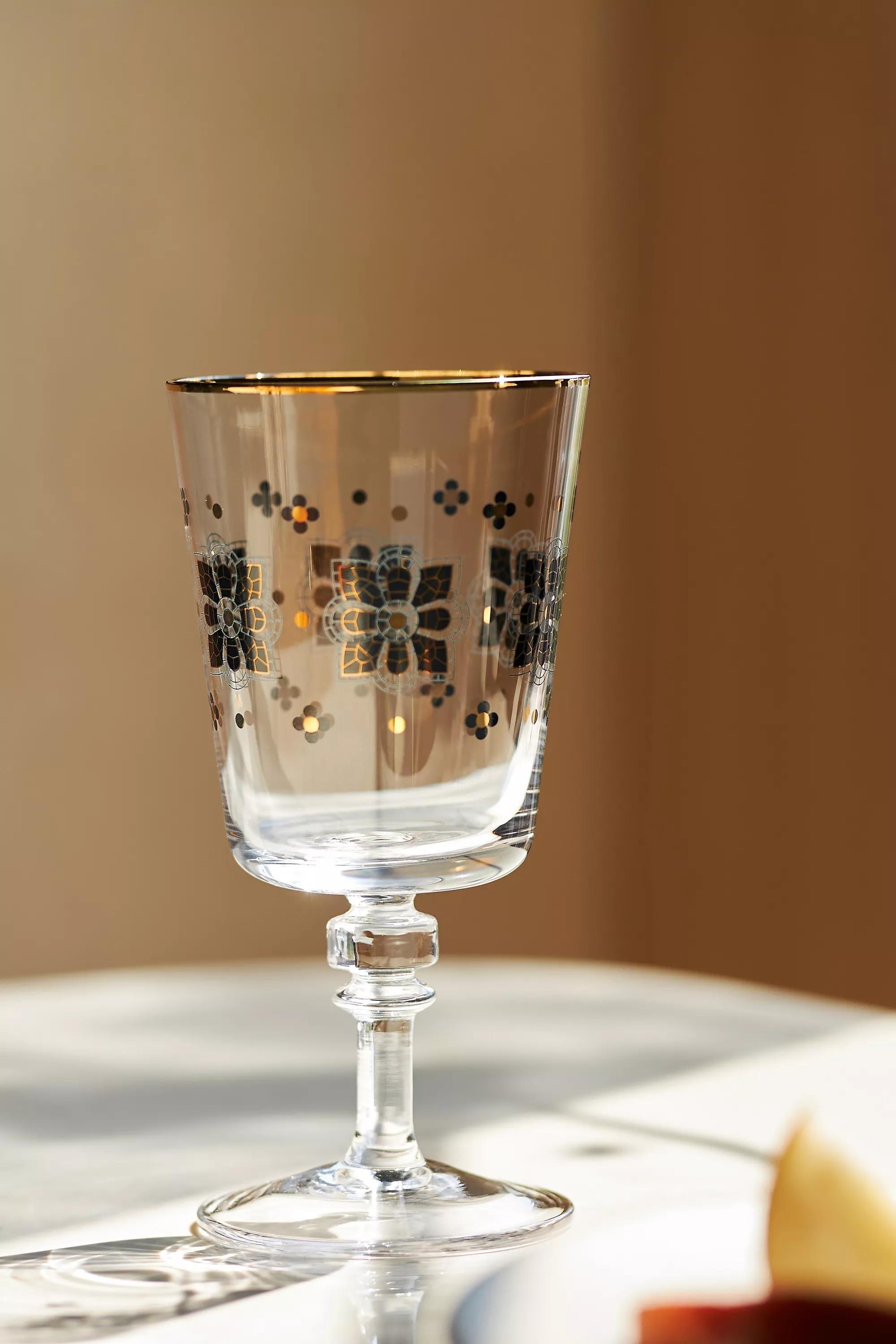Bistro Tile Wine Glass, Multicolour, A501_0018, large image number 0