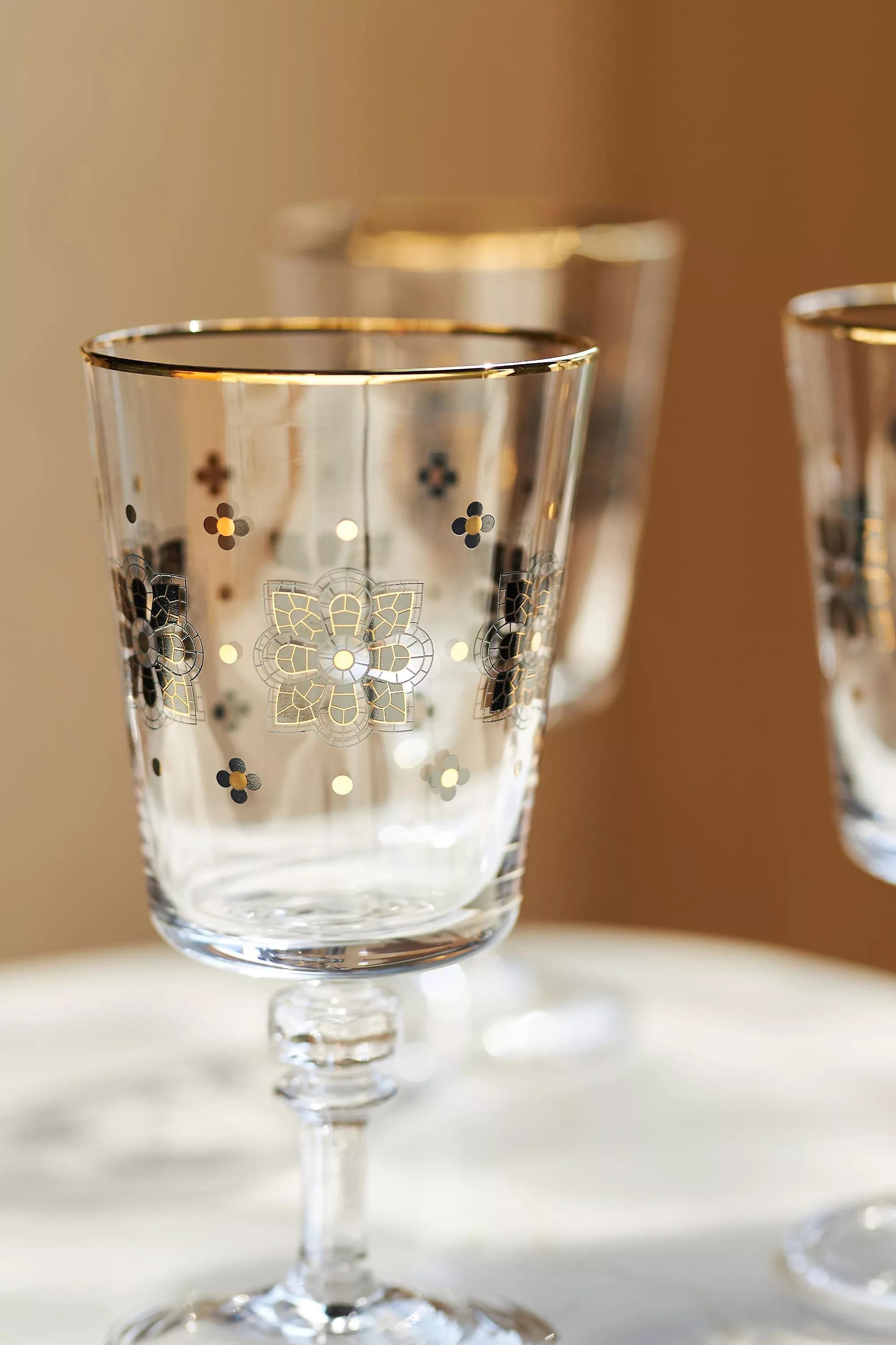 Bistro Tile Wine Glass, Multicolour, A501_0018, large image number 1