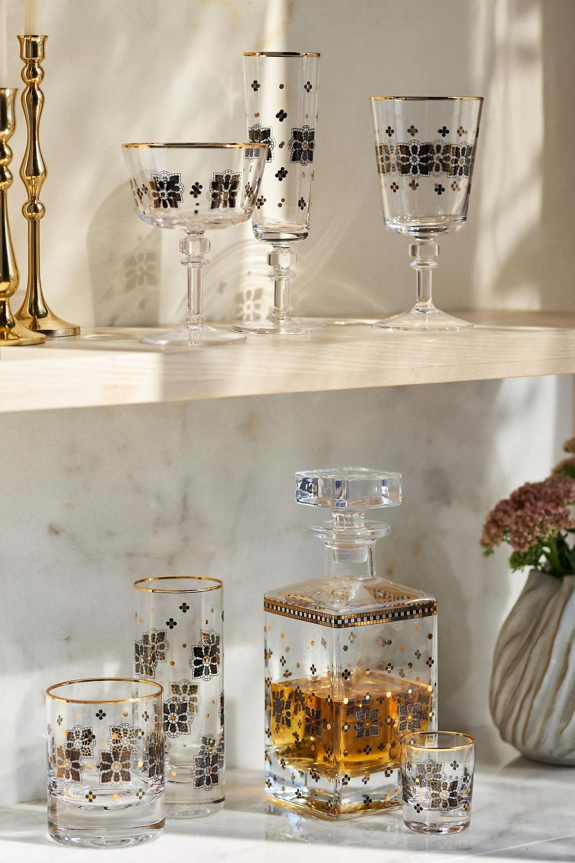 Bistro Tile Wine Glass, Multicolour, A501_0018, large image number 2