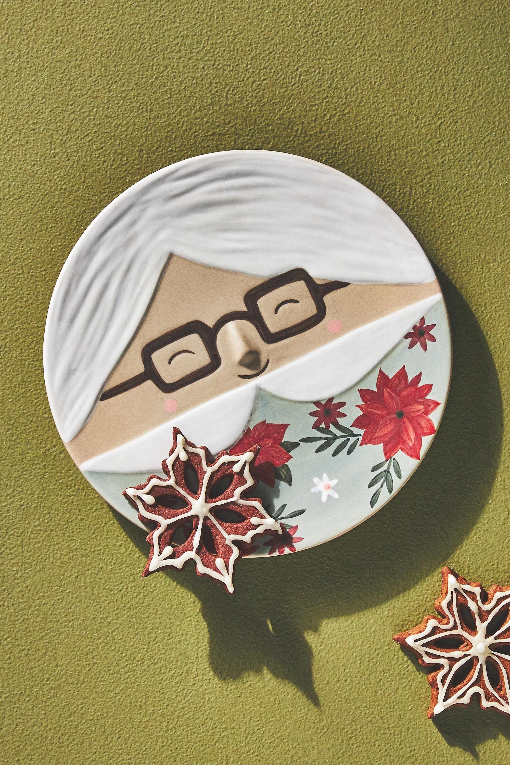 Fotini Christmas Dessert Plate, White, , large image number 0