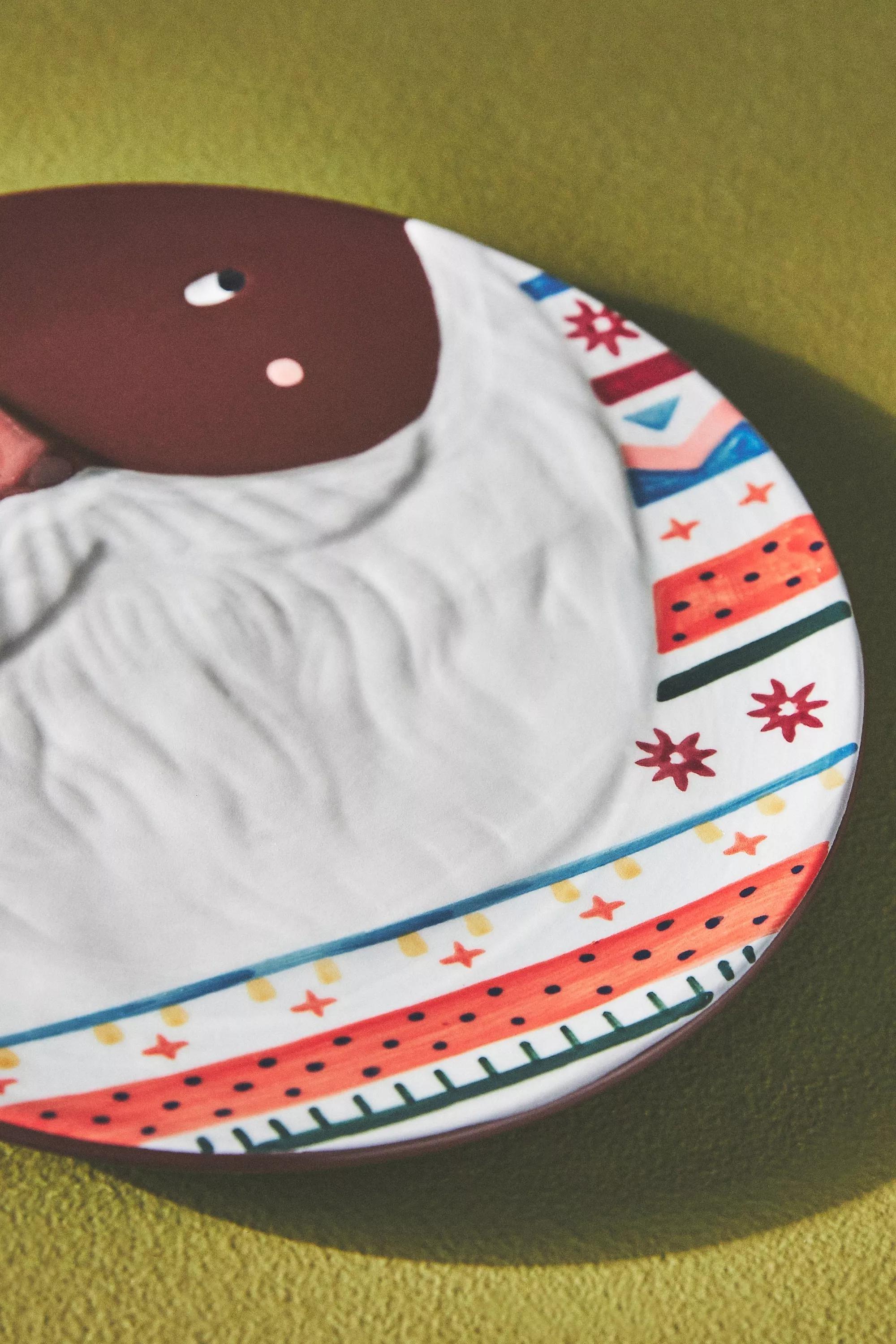 Fotini Christmas Dessert Plate, Black, A501_0001, large image number 4