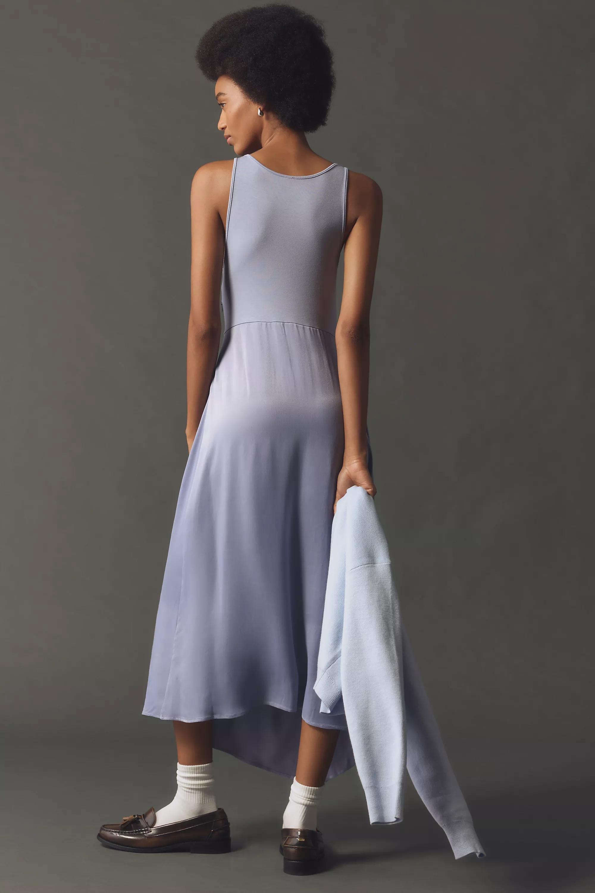 By Anthropologie Long Sleeve Midi Dress, Blue, , large image number 1