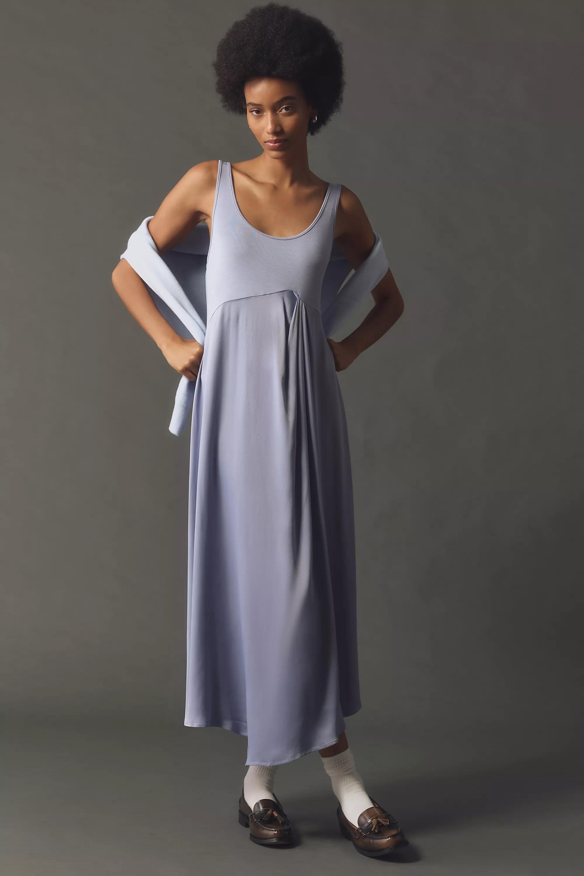 By Anthropologie Long Sleeve Midi Dress, Blue, , large image number 2