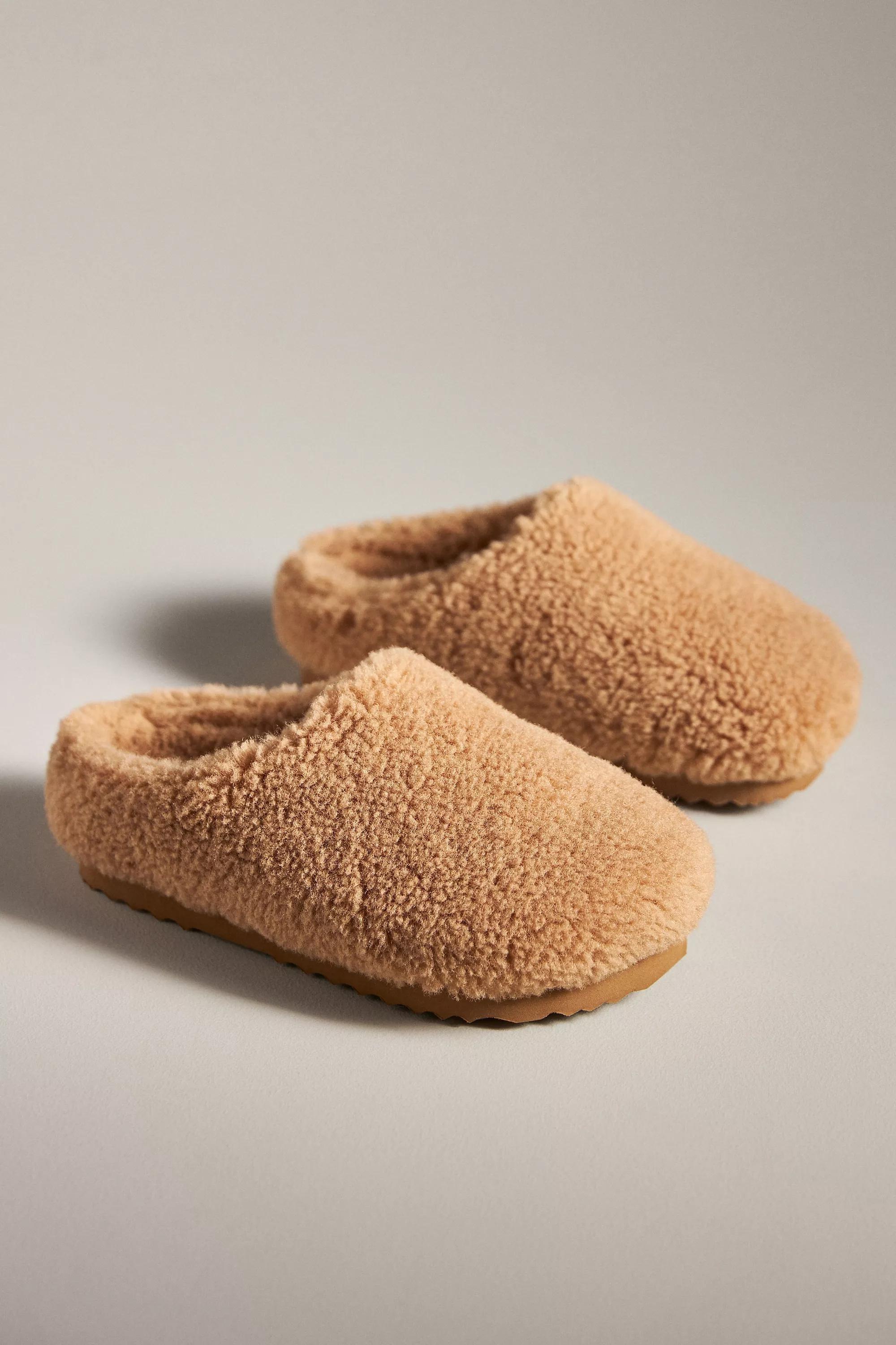 Sherpa Slippers, Brown, A501_0026, large image number 1